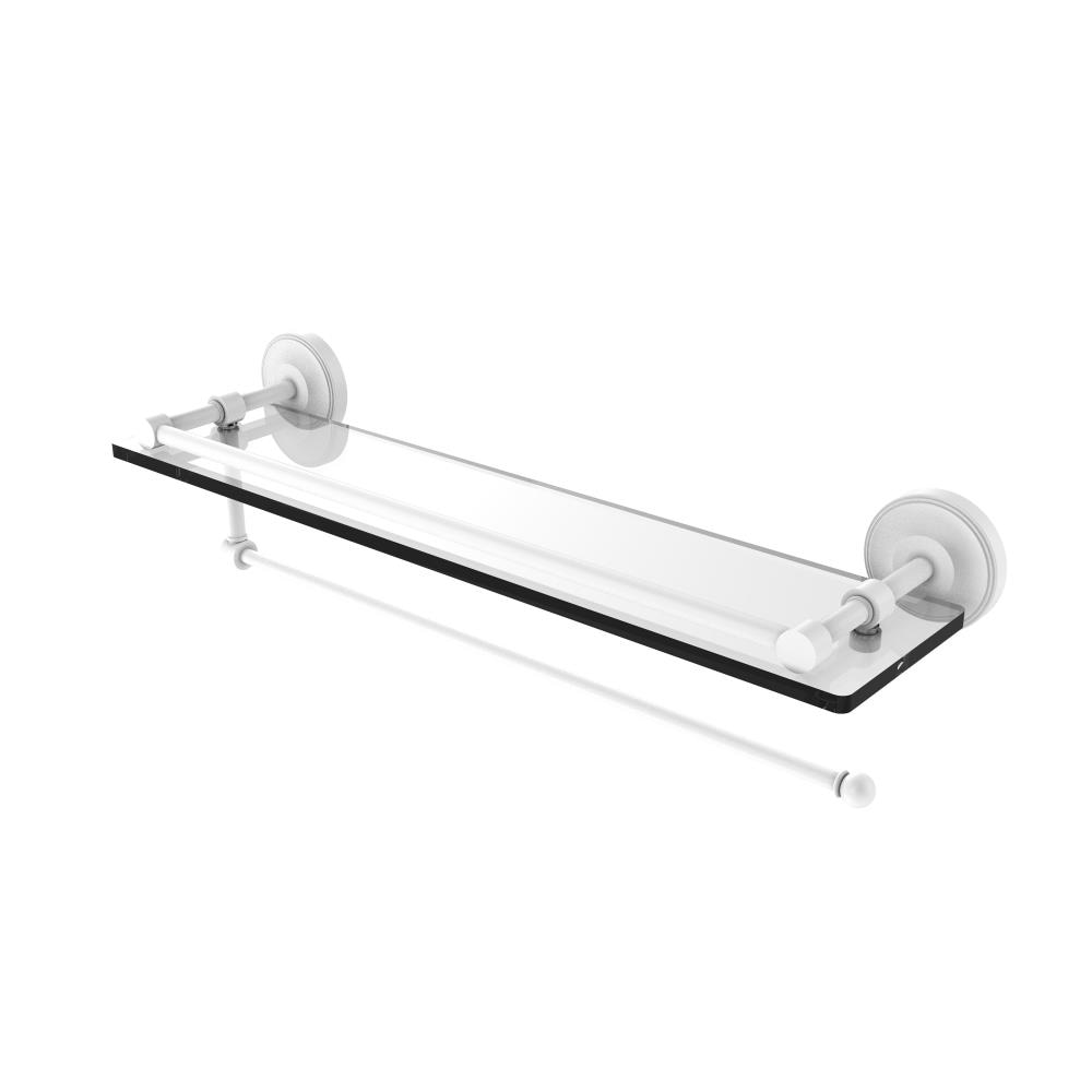Allied Brass PRBP-1PT/22-GAL-WHM Prestige Regal Matte White Wall mount Bathroom Shelf ( 22-in x 5-in x 5-in )