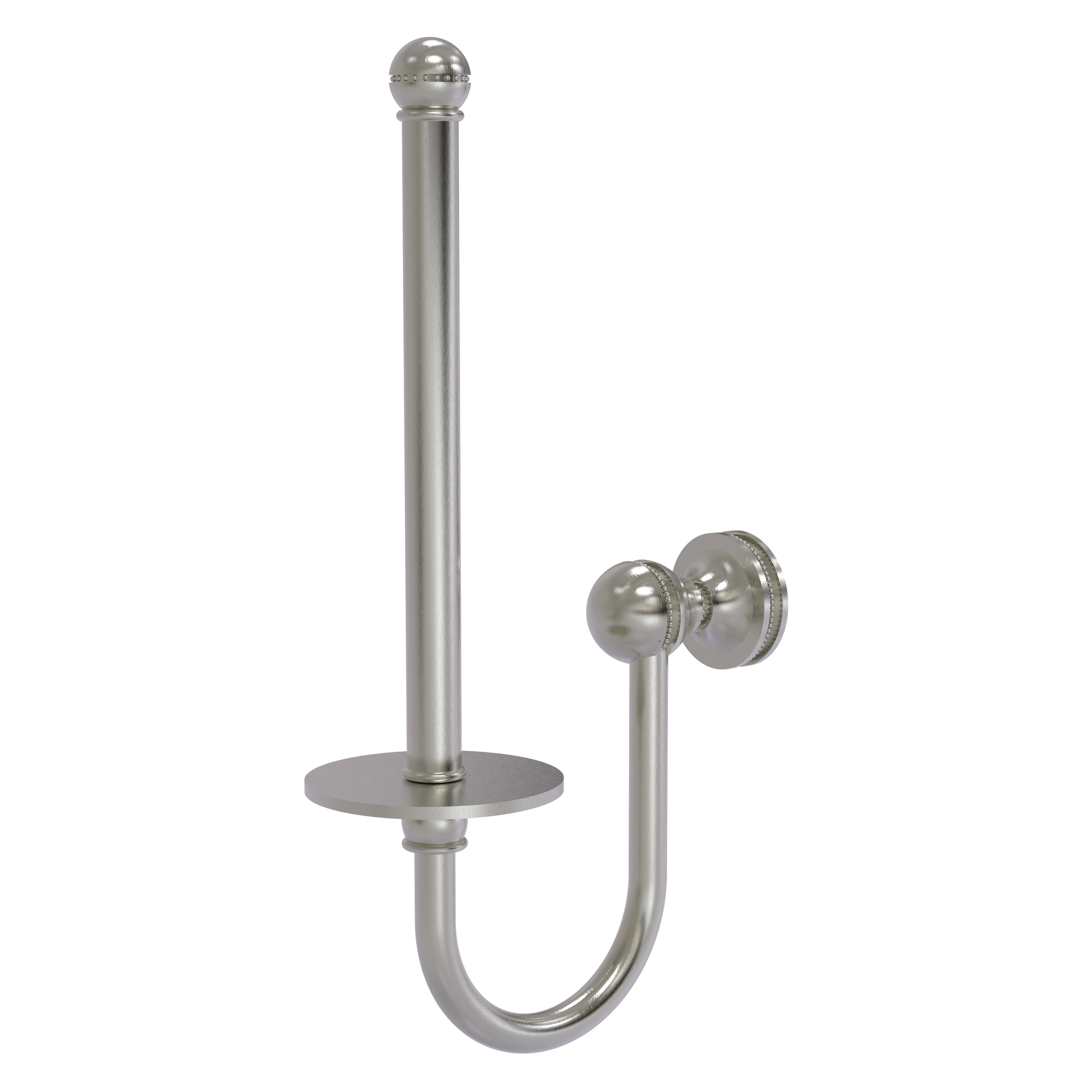 Allied Brass MA-24U-SN Mambo Satin Nickel Wall mount Single post Toilet Paper Holder 1 -Rolls