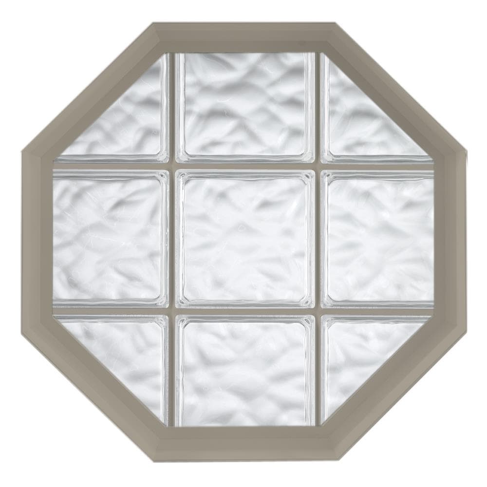 Hy-Lite 8O5858DWV1500W Wave 58-in x 58-in Vinyl New construction Acrylic Block Window