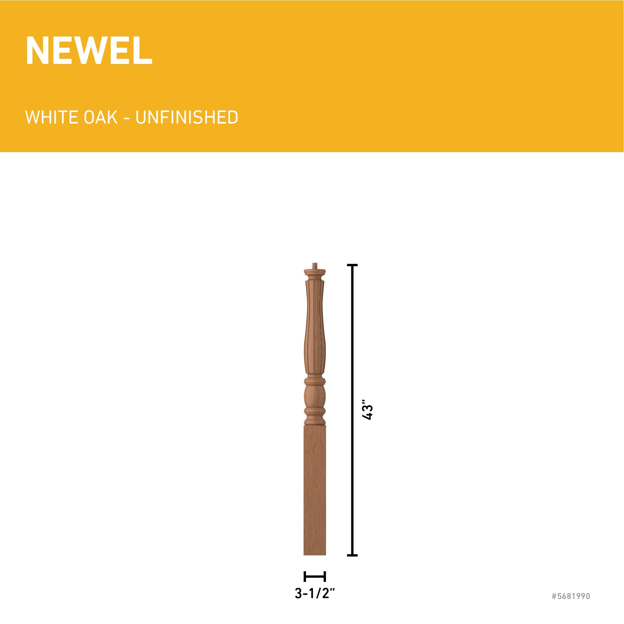 L.J. Smith Stair Systems LJF-3310-WO Interior-Stairpart-Newel-Posts - View #3