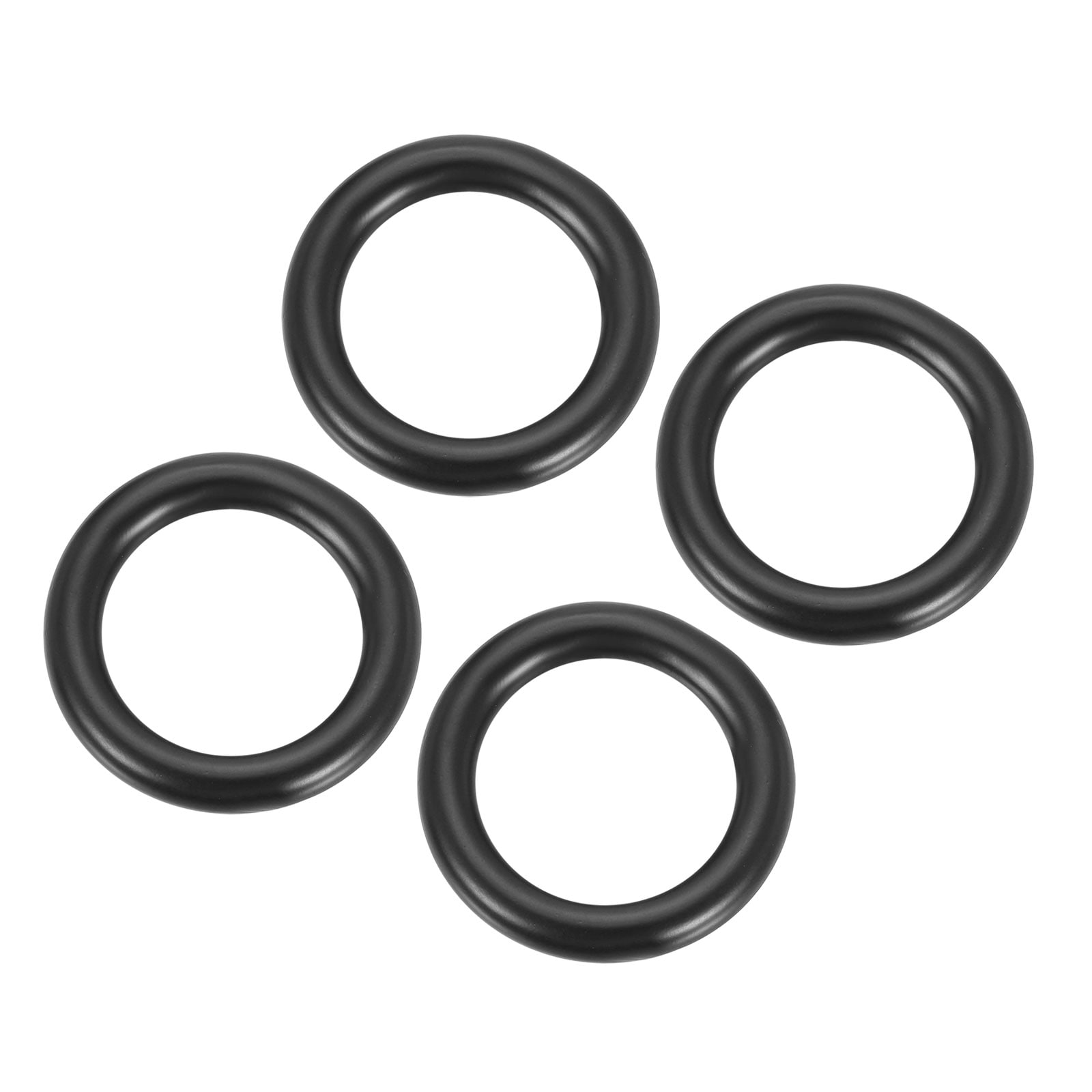 PATIKIL 1 Inch Metal O Ring 4pcs Seamless Solid 304 Stainless Steel Rings for DIY Crafts Bags Dream Catcher Dog Leashes Wall Plant Hangers Black 6mm x 25mm #S26050900UX3604
