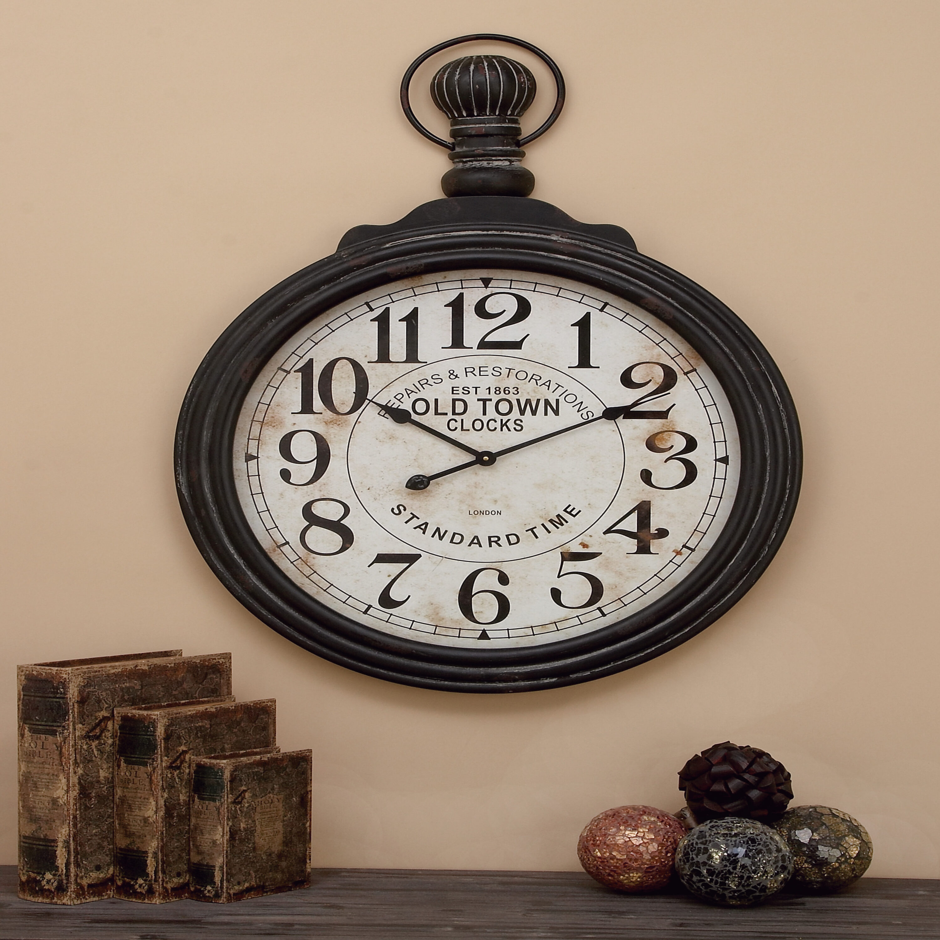Grayson Lane Analog Round Wall Vintage in the Clocks department at