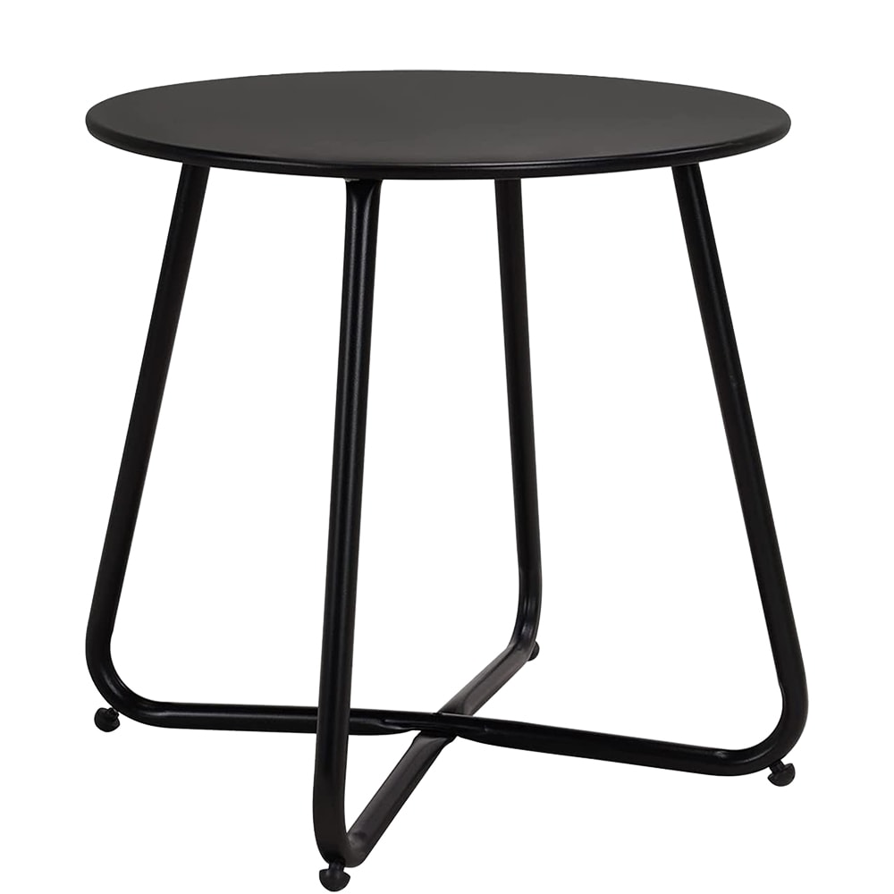 Sunrinx Round Outdoor End Table 17.75-in W x 17.75-in L in the Patio ...