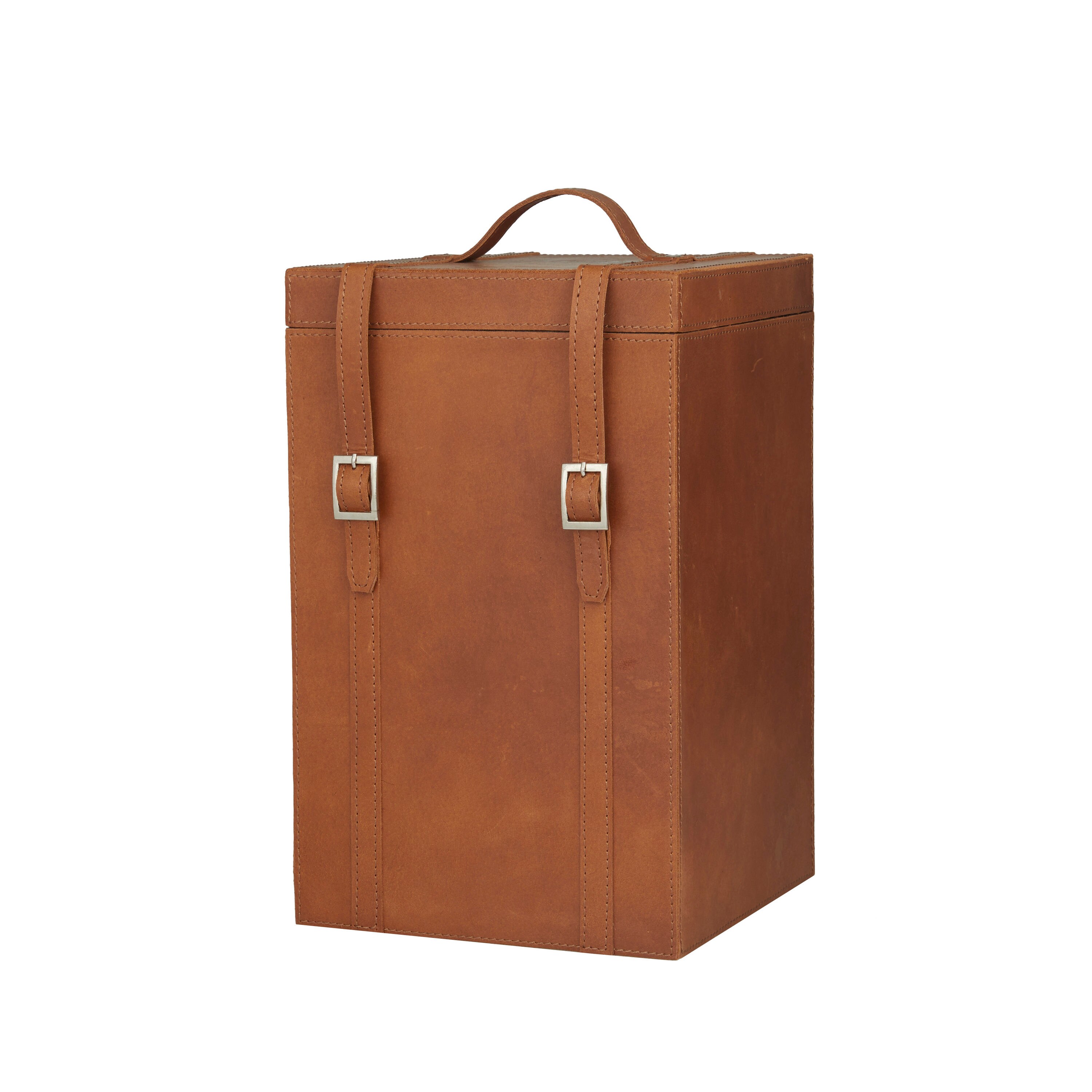 Grayson Lane 43076 4 -Bottle Tan with Carrying Handle Resin Wine rack
