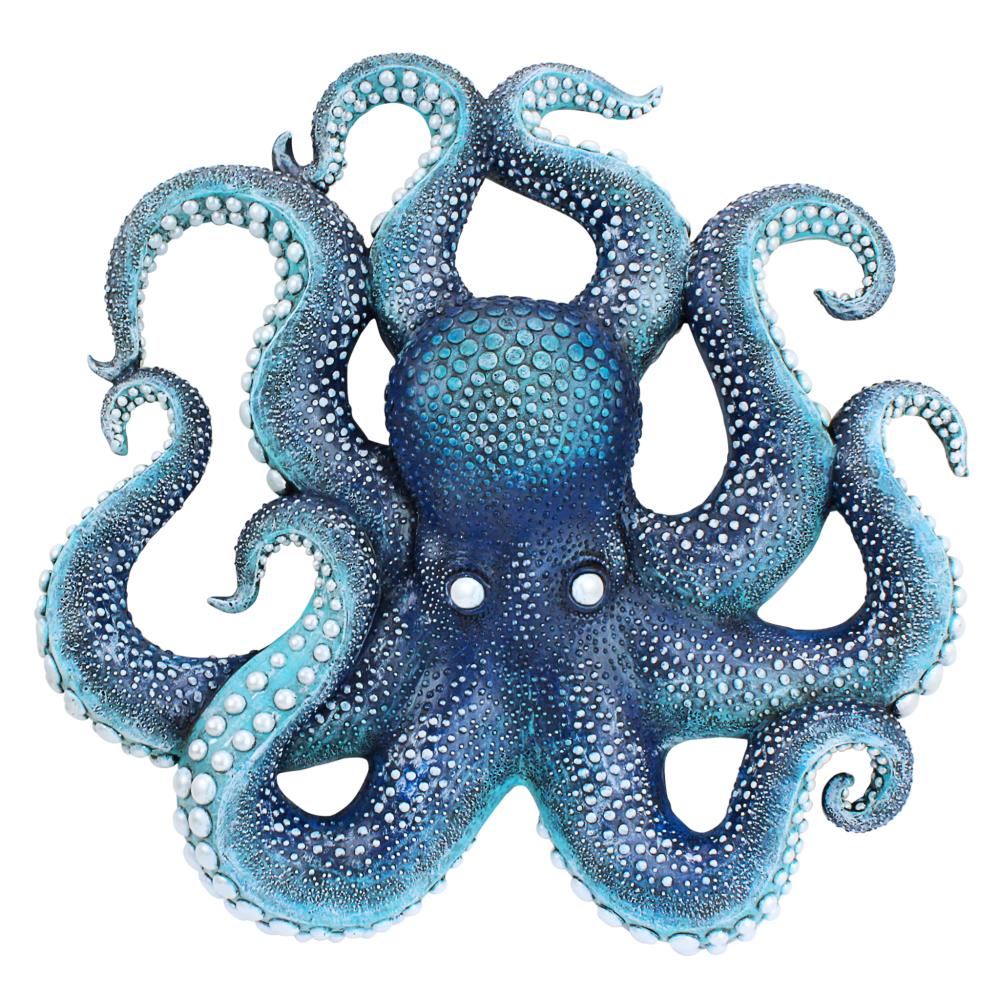 Design Toscano 16-in W x 15.5-in H Resin Deadly Blue Octopus Wall ...