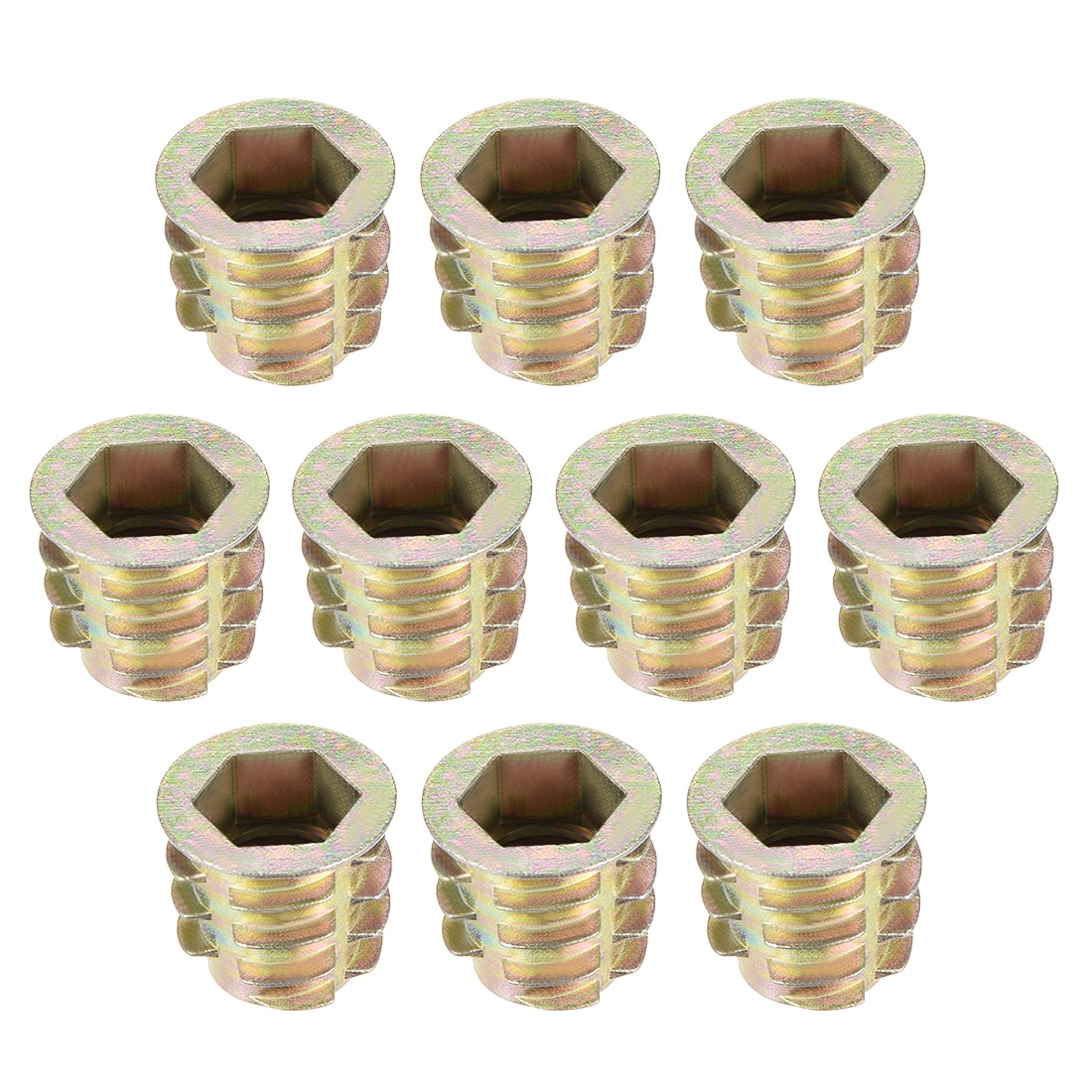 Unique Bargains Furniture Threaded Insert Nuts Zinc Alloy M10 Internal Threads 15mm Length 10pcs #S25072800UX9385