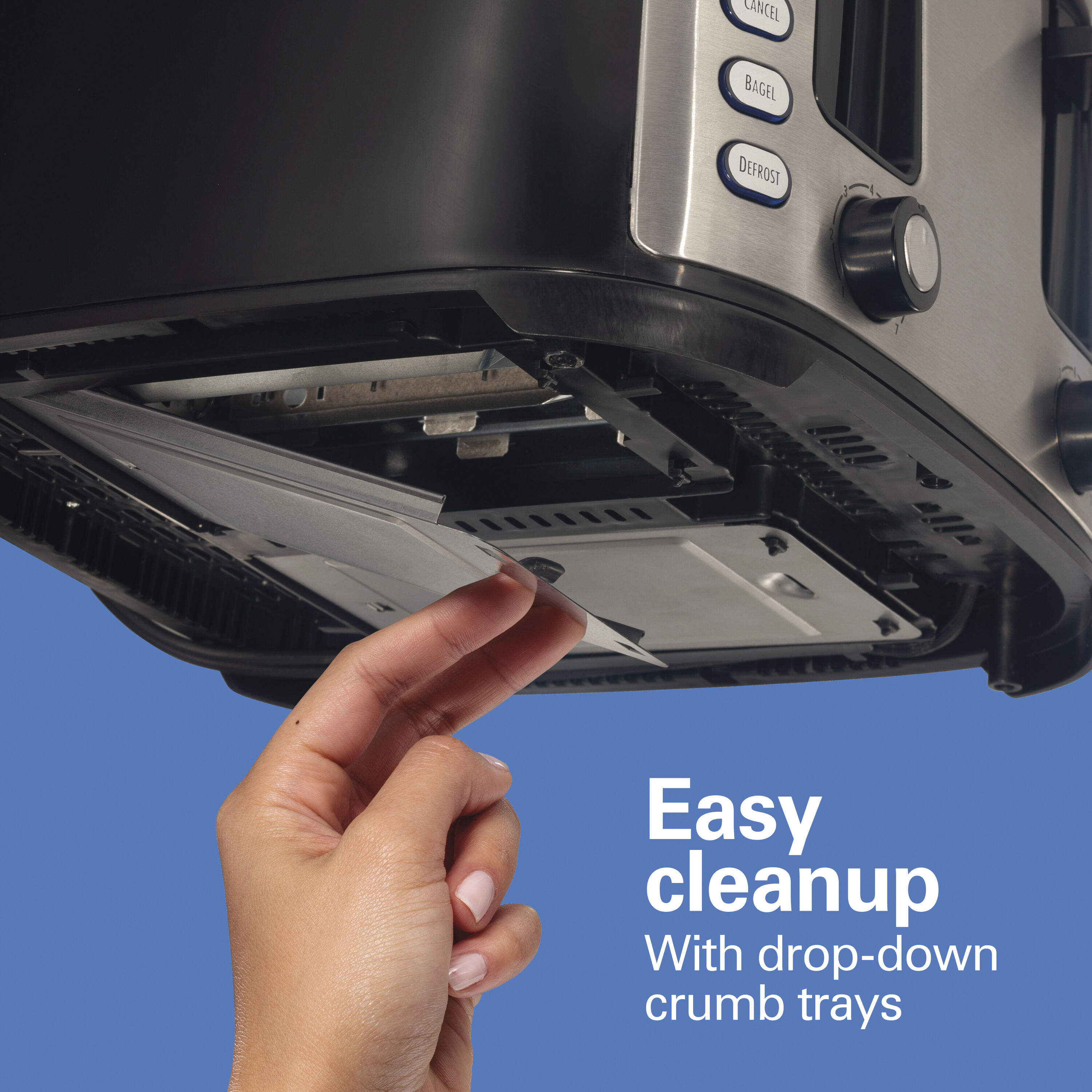 Stainless Steel 4-Slice Toaster with Extra-Wide Slots