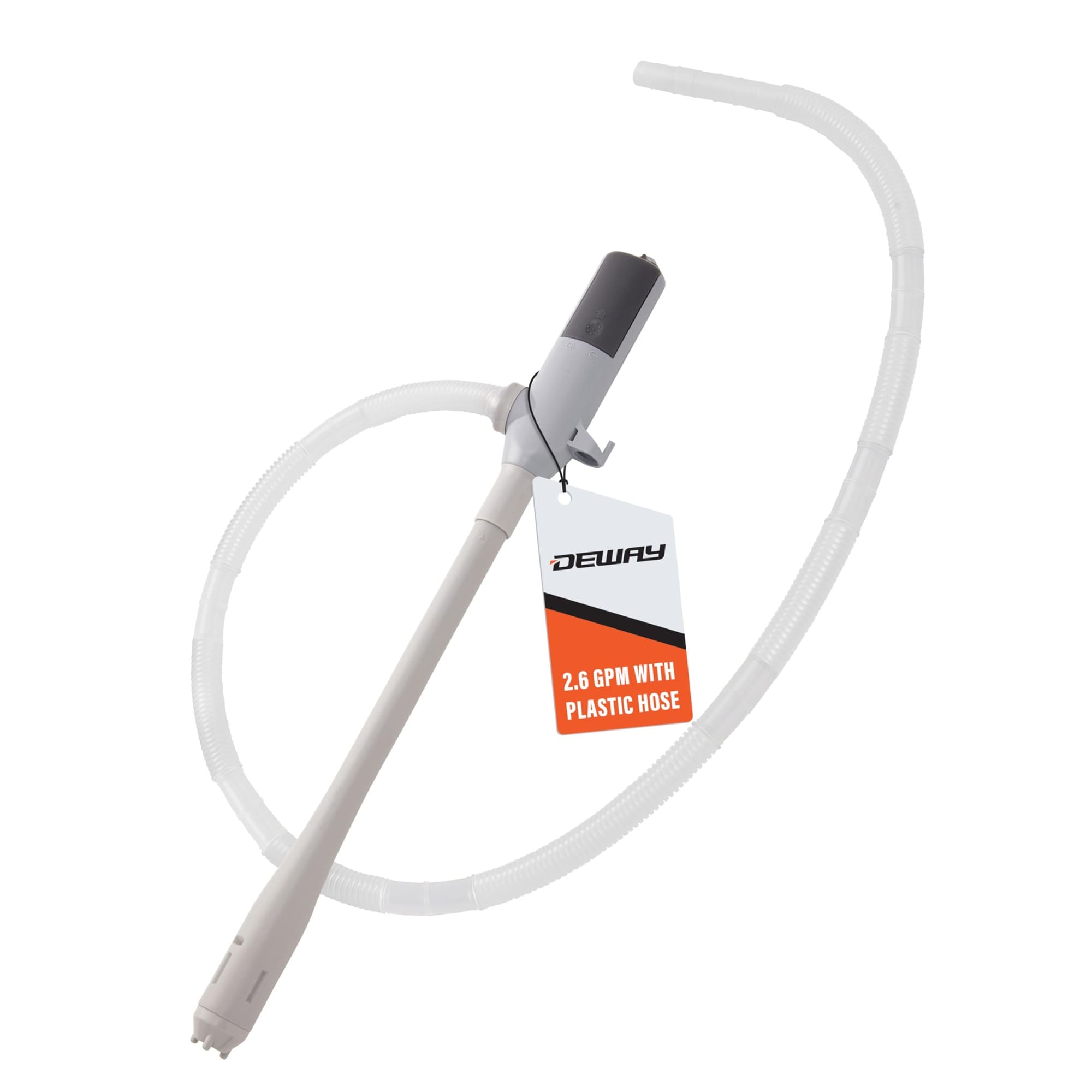 DEWAY WAYSFPAAB Battery Powered Fuel Transfer Pump – 39'' Hose - Electric Portable Gasoline Siphon Pump - 2.6 GPM