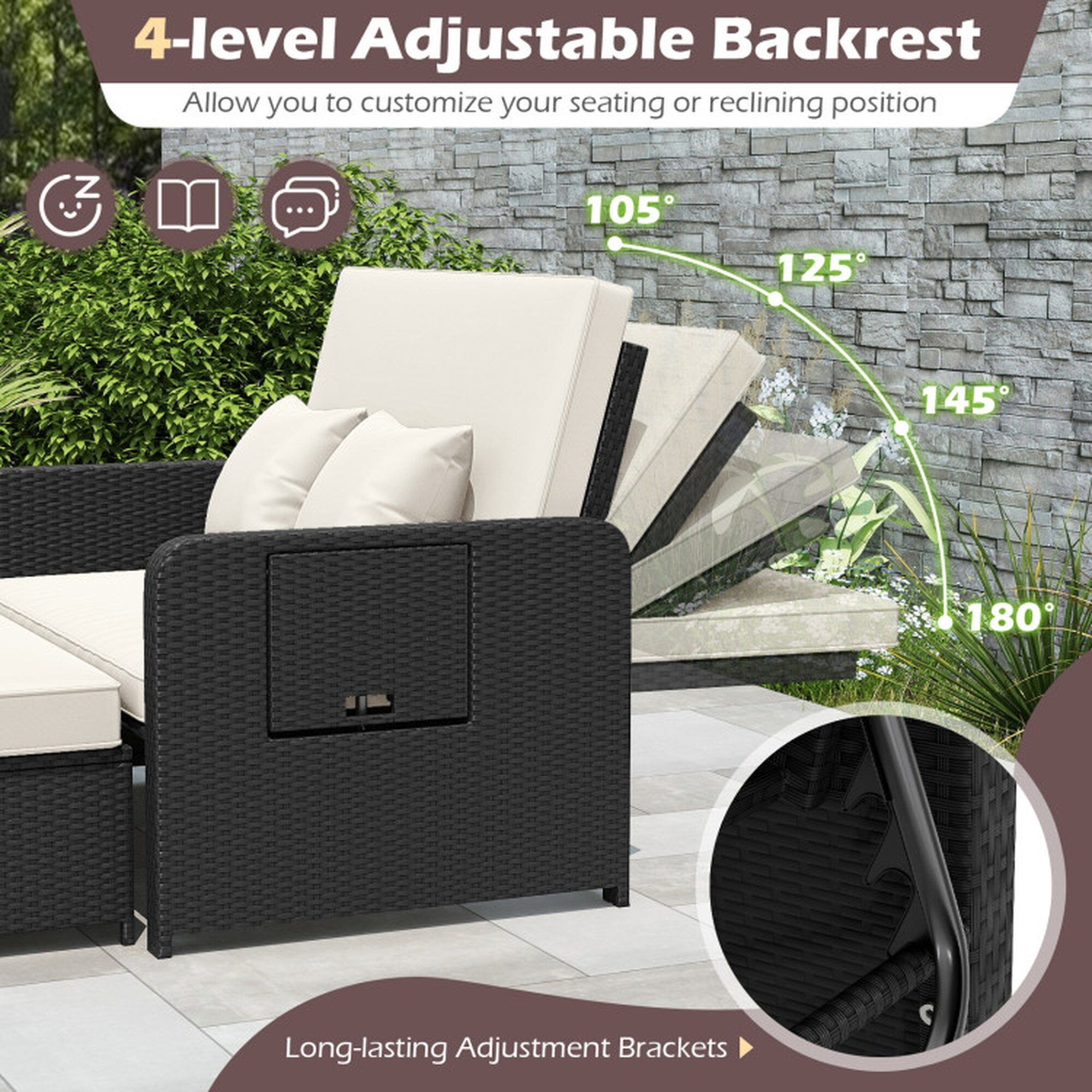 Boyel Living BL-HYA5136WH Patio-Sofas-Daybeds - View #6