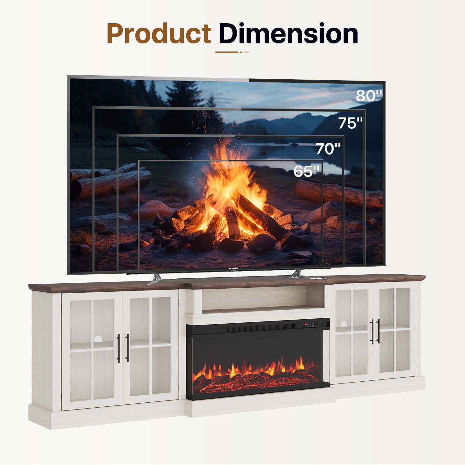 AOXUN H21033WH+H20023 Electric-Fireplaces - View #6