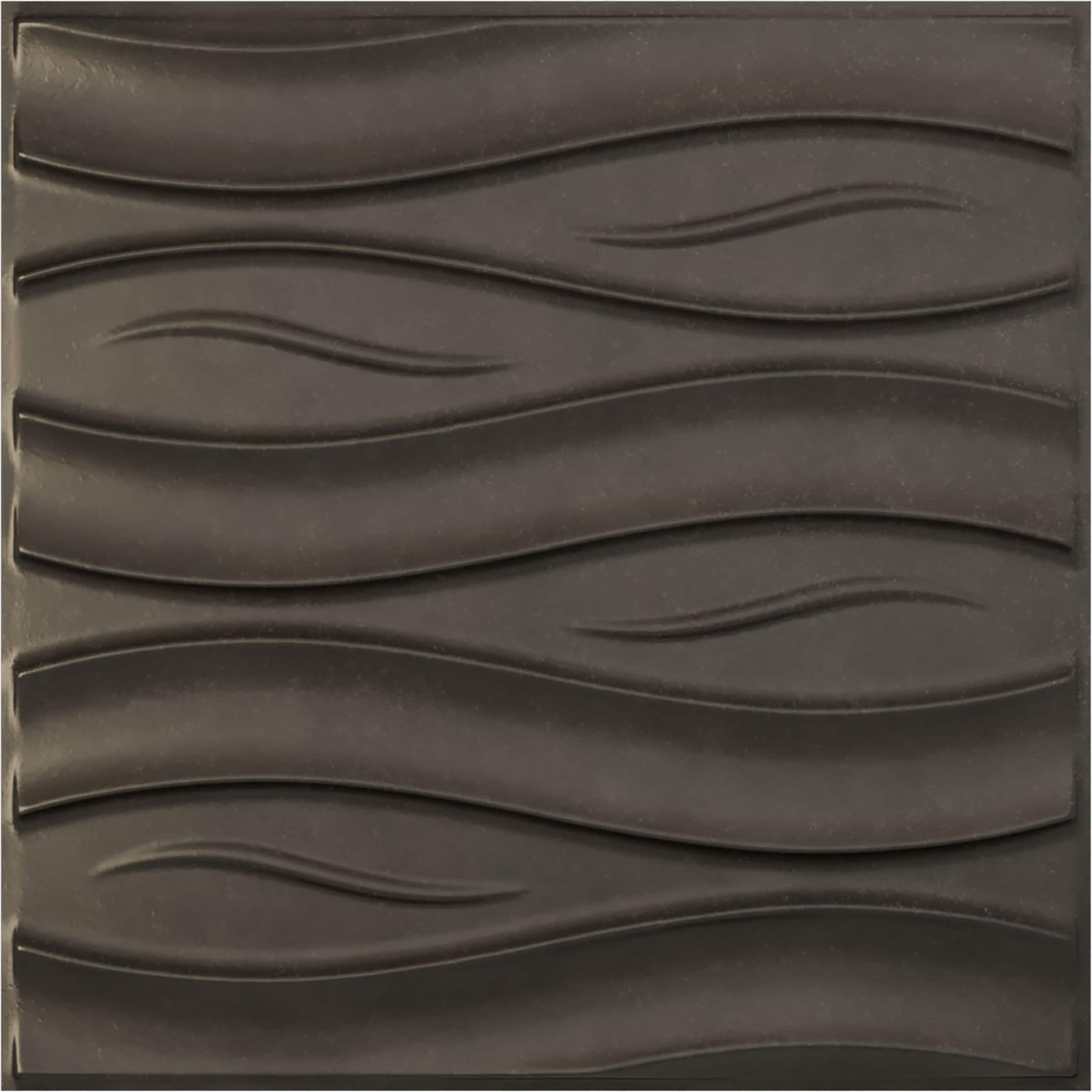 Ekena Millwork WP20X20SSDST-CASE-12 19-5/8-in x 19-5/8-in Embossed Paintable/Stainable Black PVC Wall Panel ( 12 -Pack, Covers 32.04-sq ft )