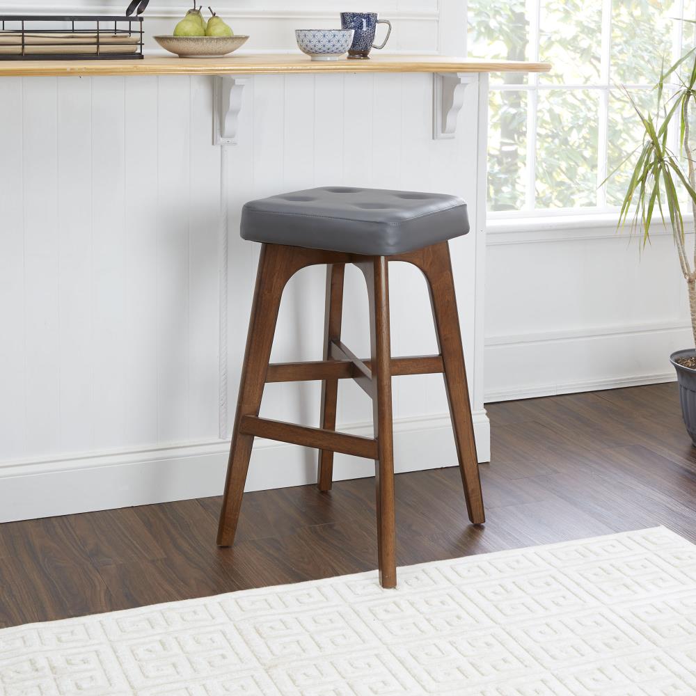 Cheyenne Products Beacon Brown Bar height Upholstered Wood Bar Stool in ...