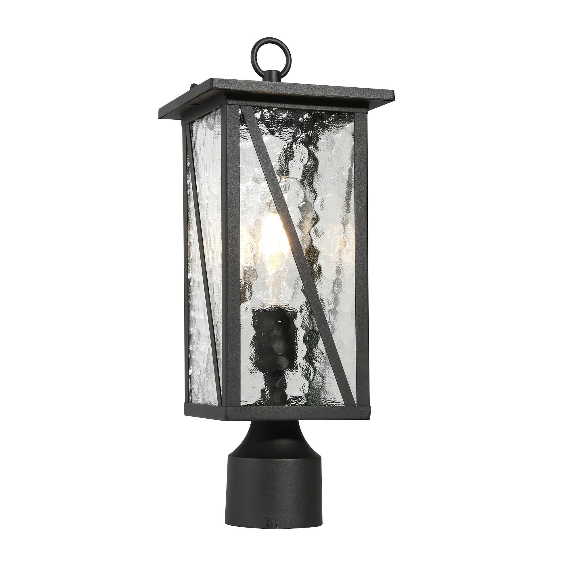 LNC QQIYJVLWS100DF9 Saturninus 16.5-Inches Black Outdoor Post Lights Modern/contemporary Outdoor Post base