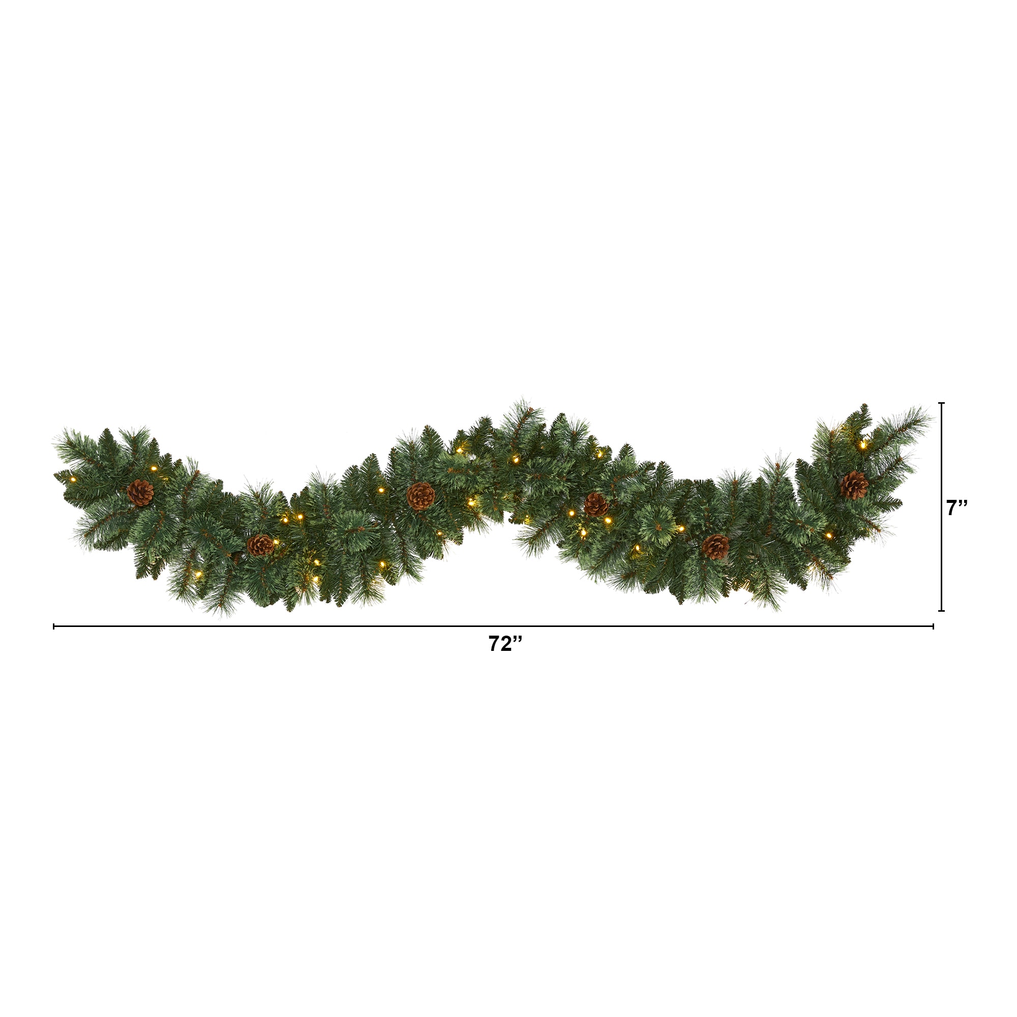 Nearly Natural W1101 Artificial-Christmas-Garland - View #3