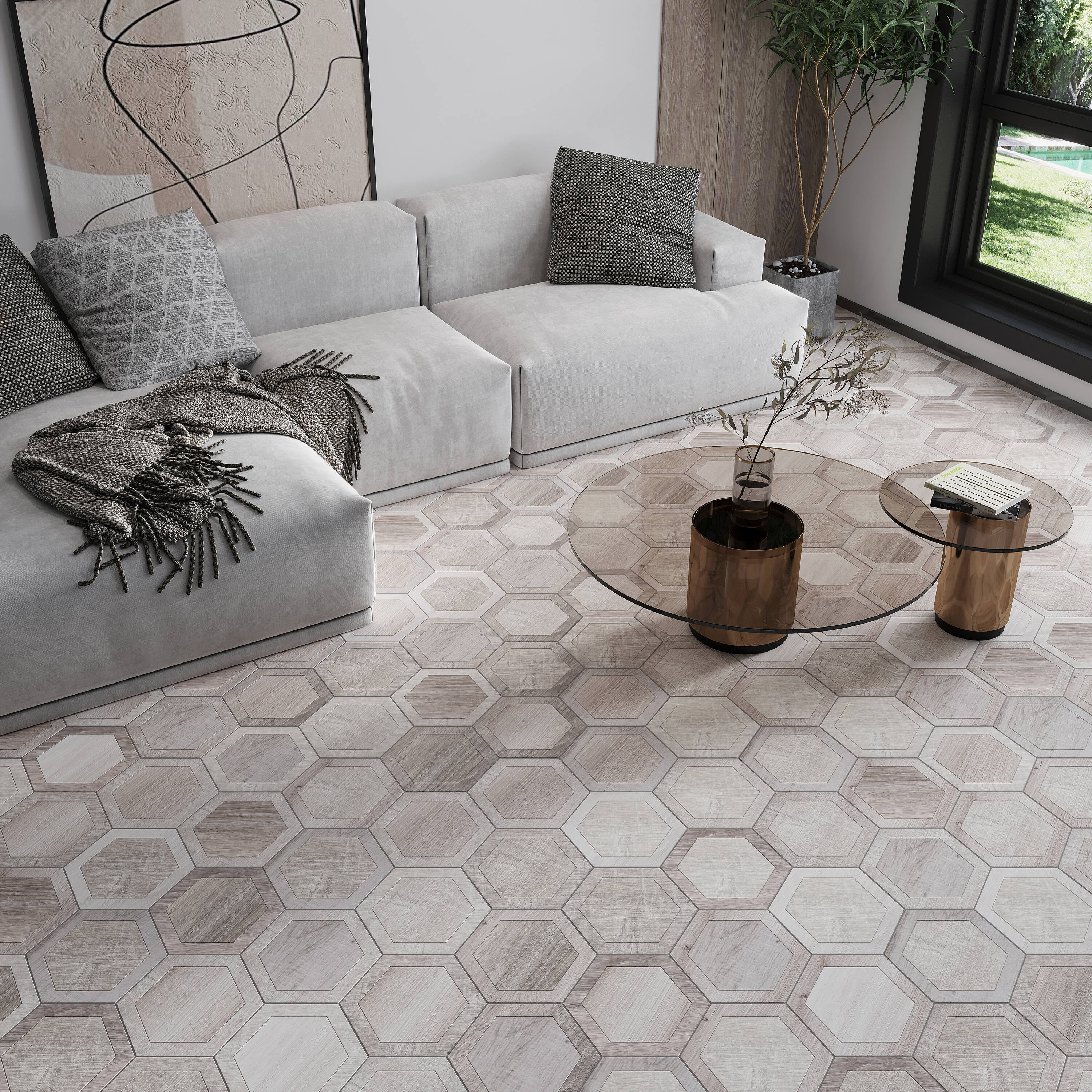 Apollo Tile ROYIARGIHEX Ceramic-Tile - View #3