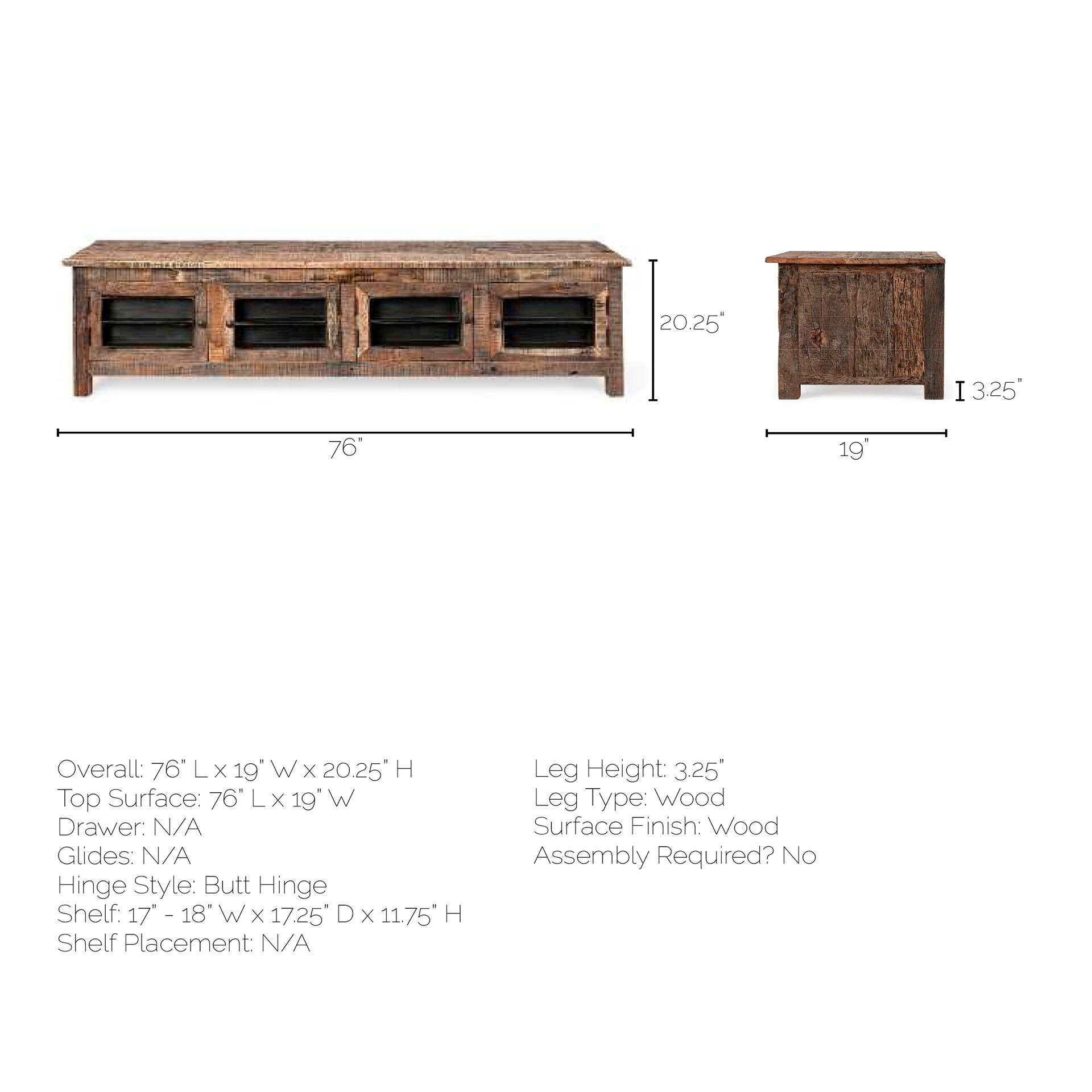 Mercana Wright I Brown Solid Wood Multi Level Shelf Console Table 50286