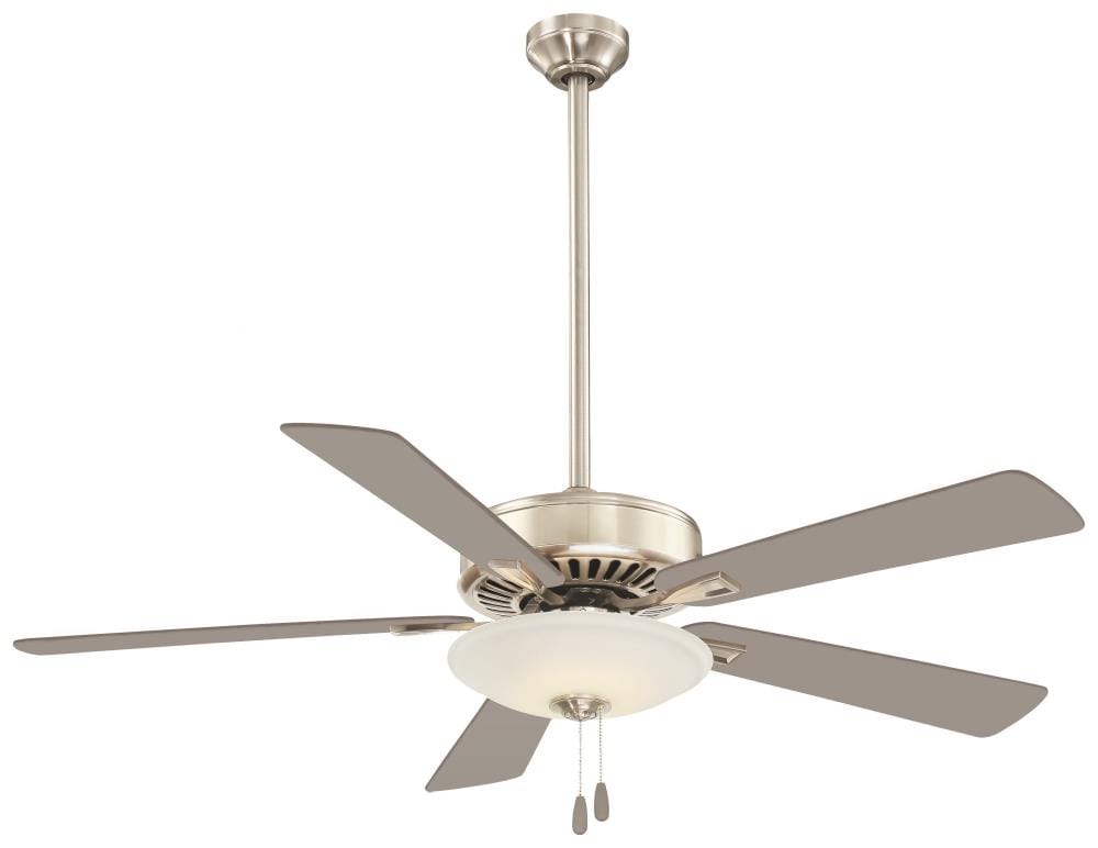 Minka Aire Contractor Uni-Pack LED 52-in Polished Nickel LED Indoor Ceiling  Fan with Light (5-Blade) in the Ceiling Fans department at