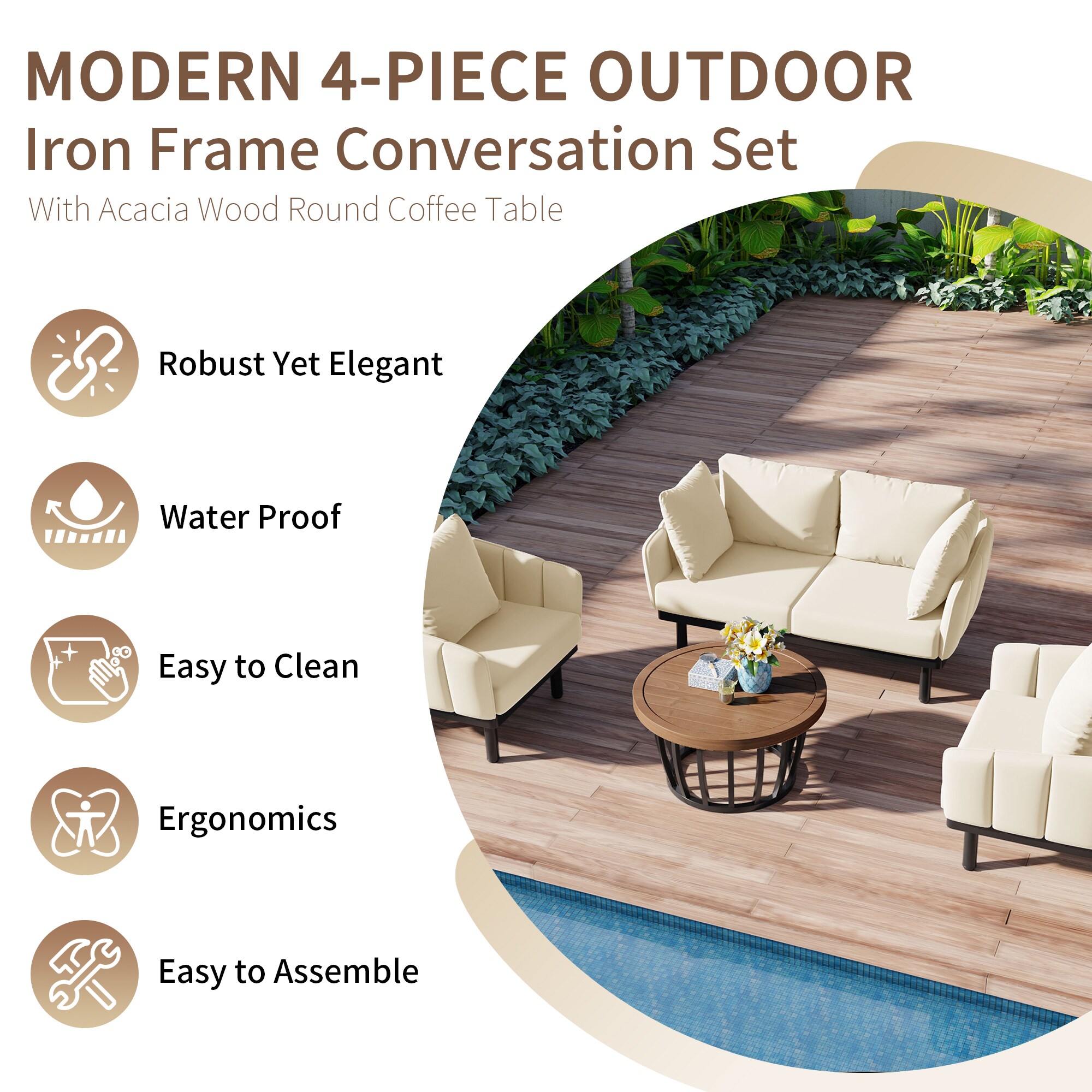 CASAINC CA-86001BC Patio-Conversation-Sets - View #3