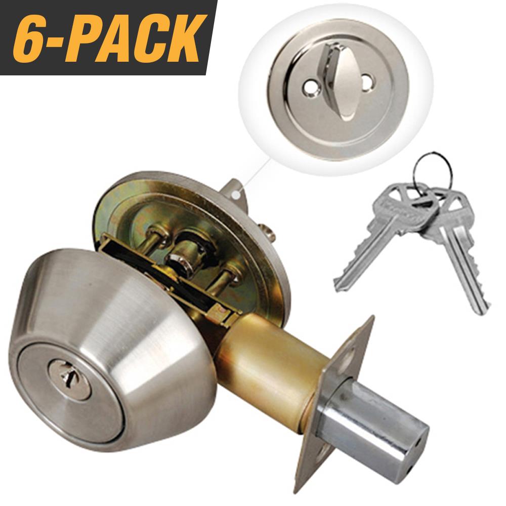 Premier Lock DB04-6 Stainless Steel Single Cylinder Deadbolt
