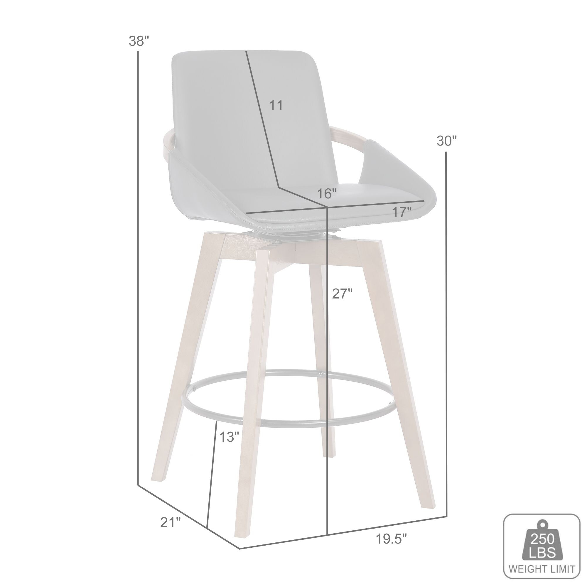 Armen Living LCBABABLGR26 stools - View #6