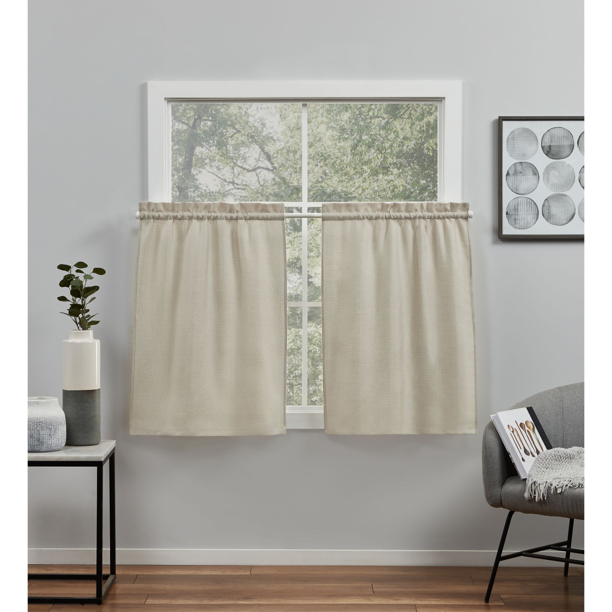 Exclusive Home EH8471-04-2-36R 36-in Natural Light filtering Rod pocket Curtain panel pair