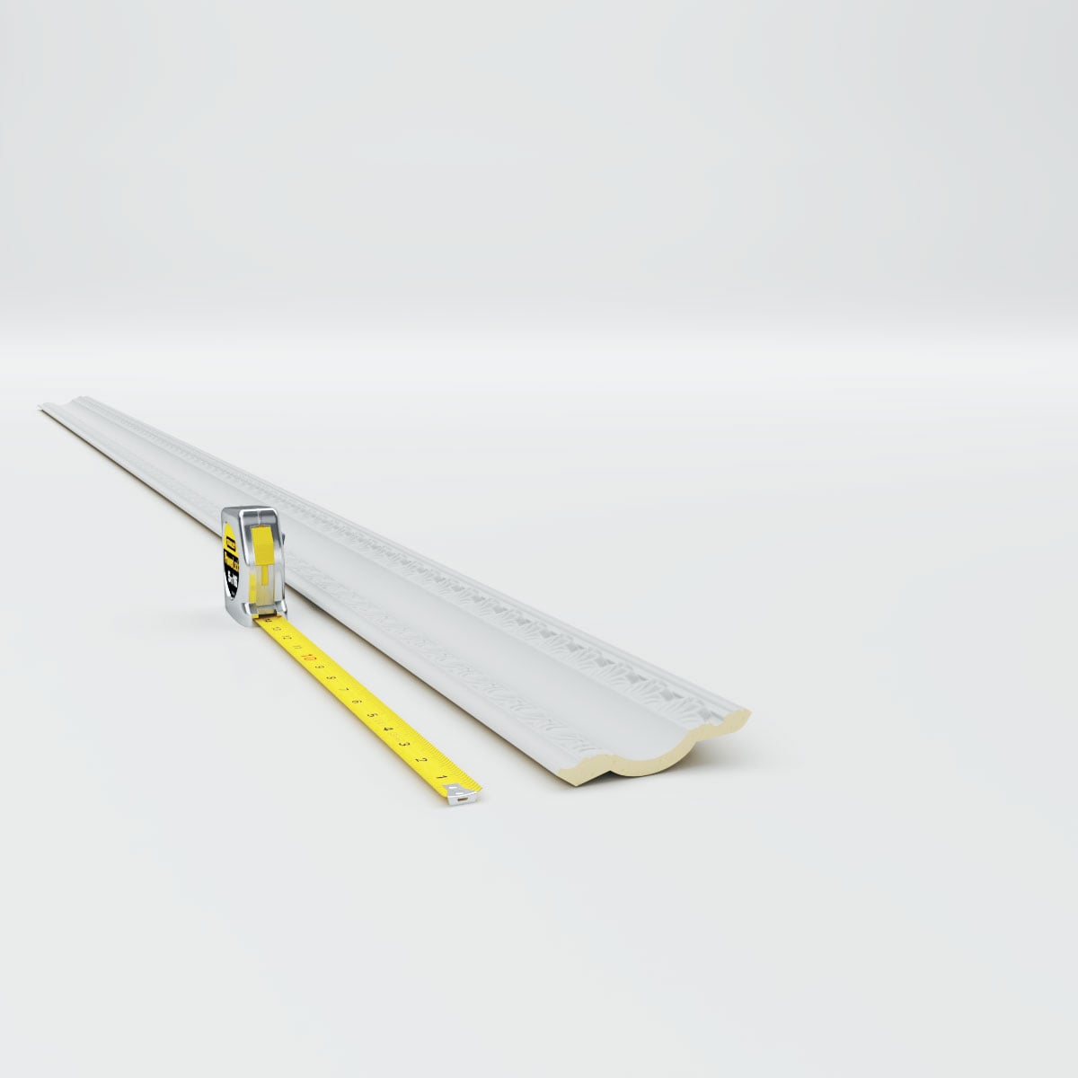 Primed White Polyurethane Egg and Dart Crown Moulding