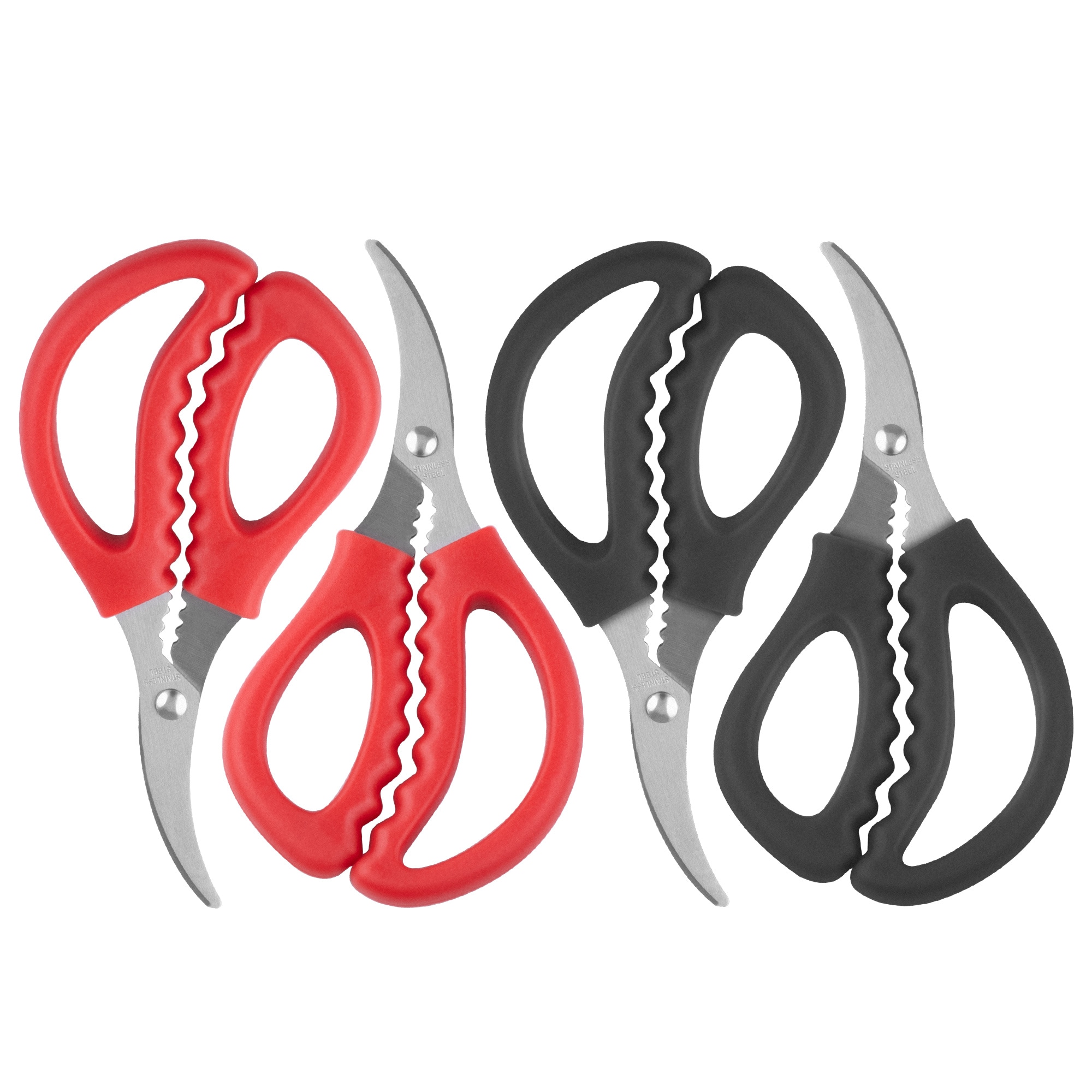 Creole Feast CS6101R 4 Pieces Seafood Scissors 4 -Piece Stainless steel Claw cracker