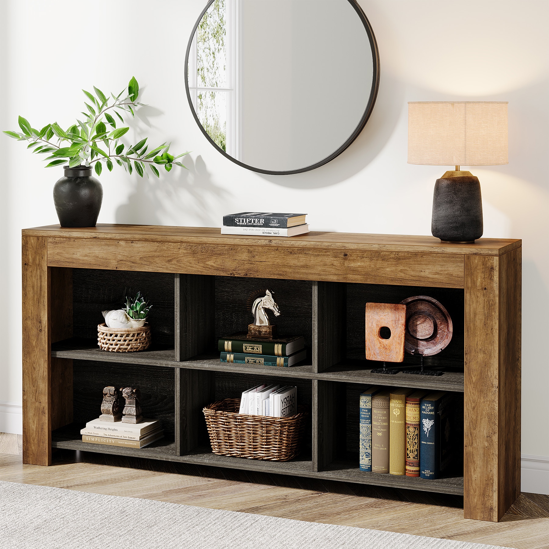 Fnova LWTJ-JW1013 Console table Farmhouse Finished Console table