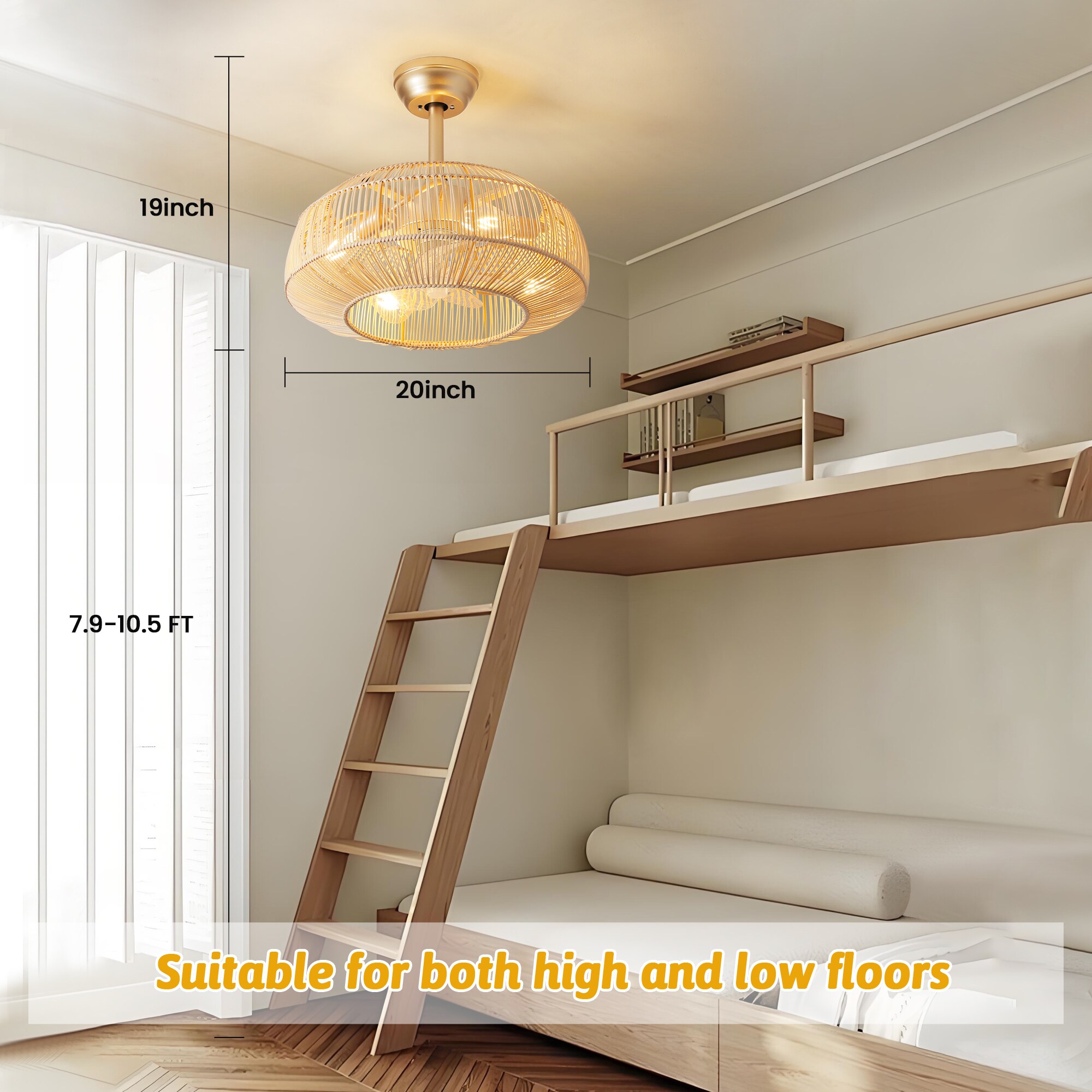 KAISITE 8106CF-04CR-CH Ceiling-Fans - View #7