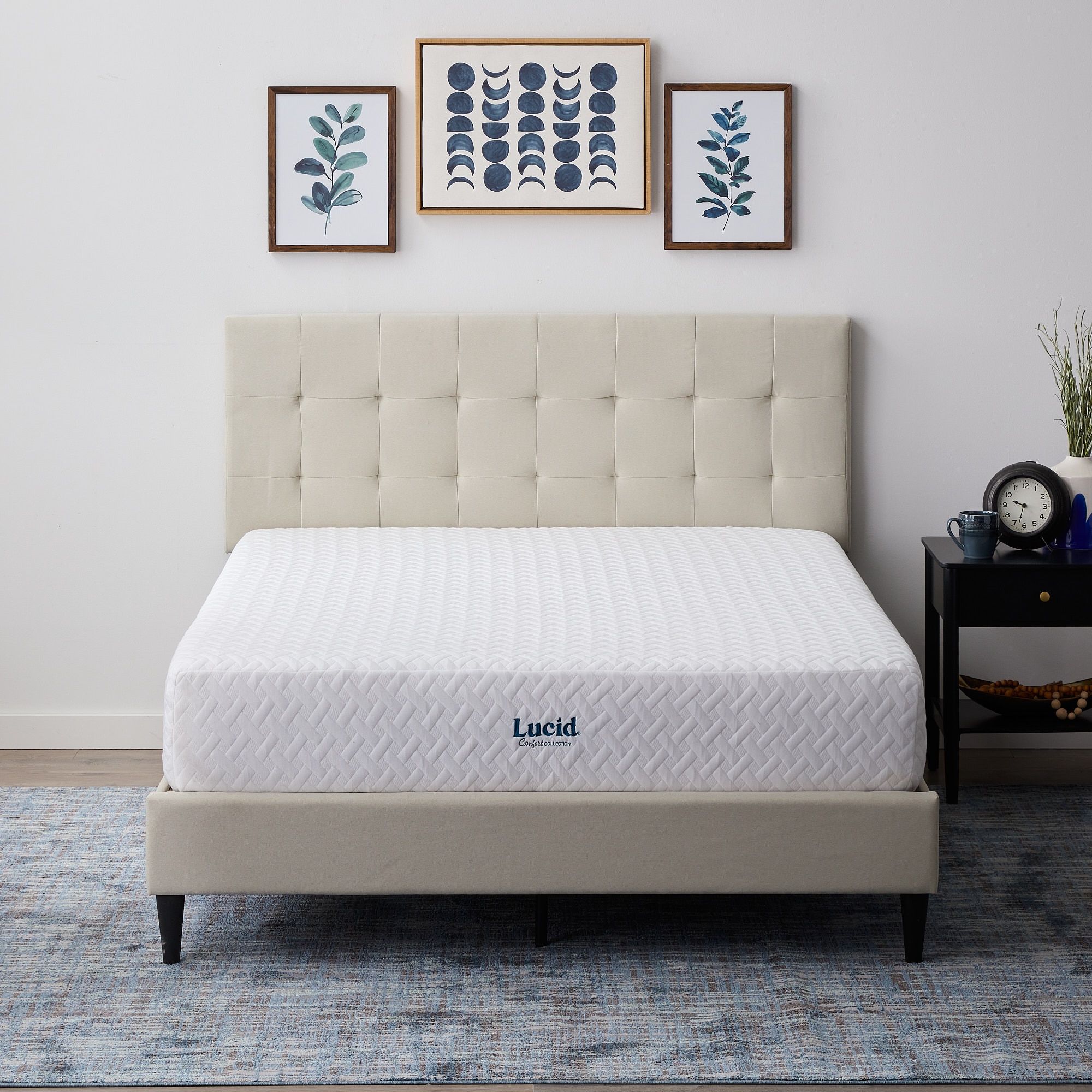 Plantage Uitstekend Condenseren LUCID Comfort Collection SureCool 10-in Full Memory Foam Mattress in a Box  in the Mattresses department at Lowes.com
