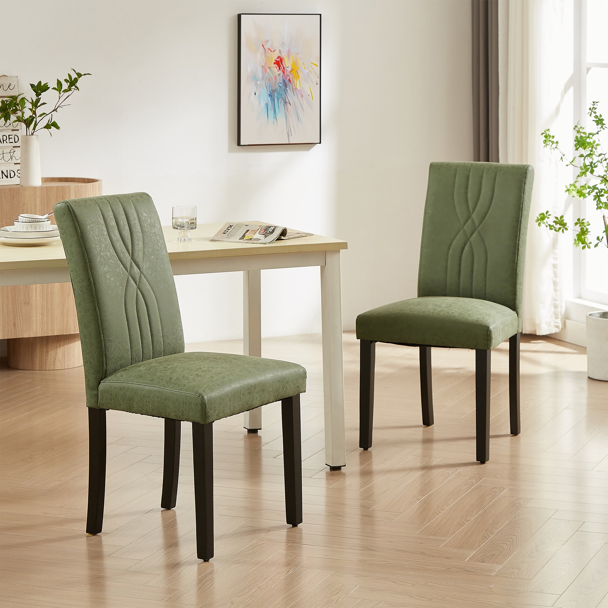 Vecelo LOE-DC03-GRN-2P Dining-Chairs - View #5