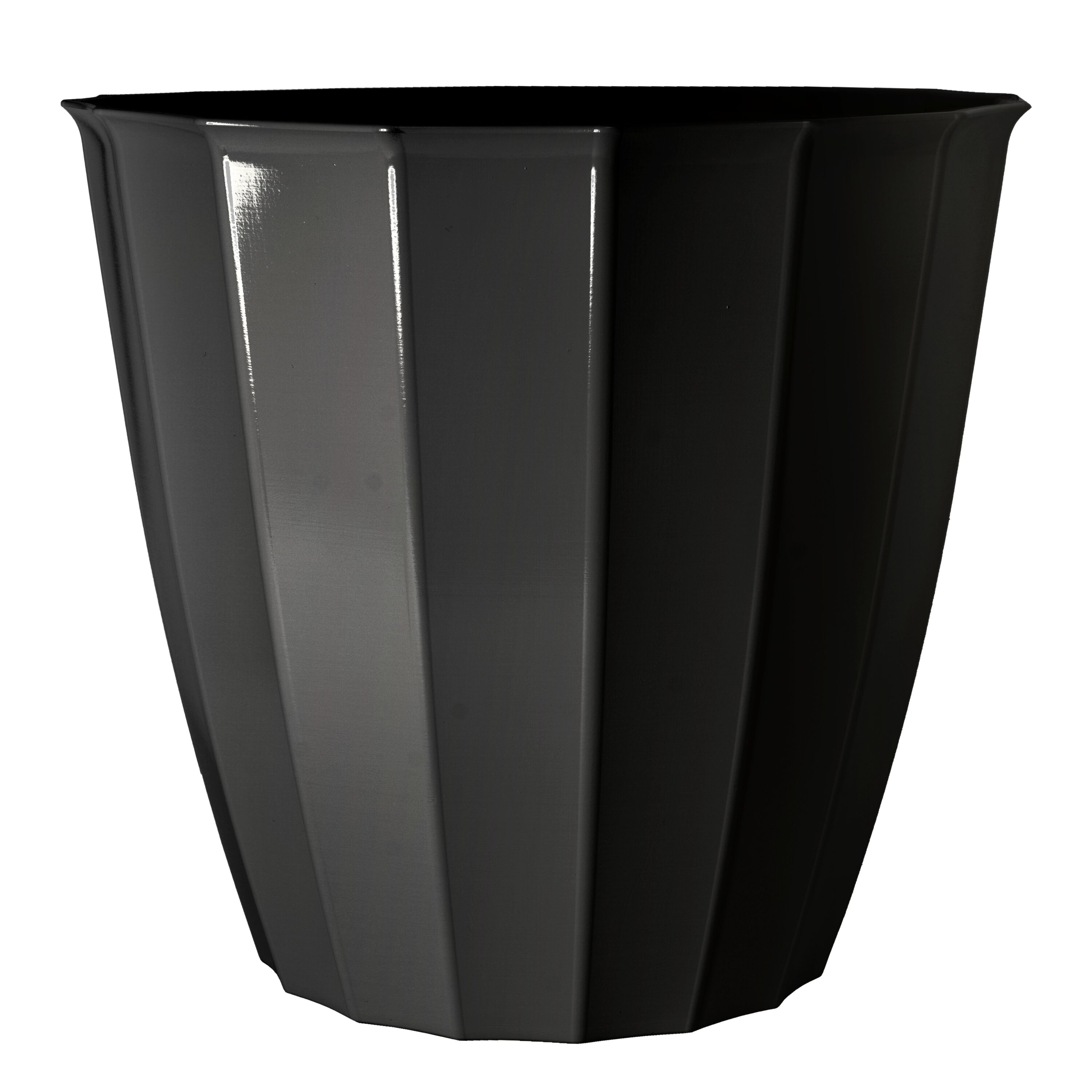 Style Selections DPX2345N Round 11.0-in W x 9.5-in H x Black Recycled plastic Indoor/Outdoor Planter