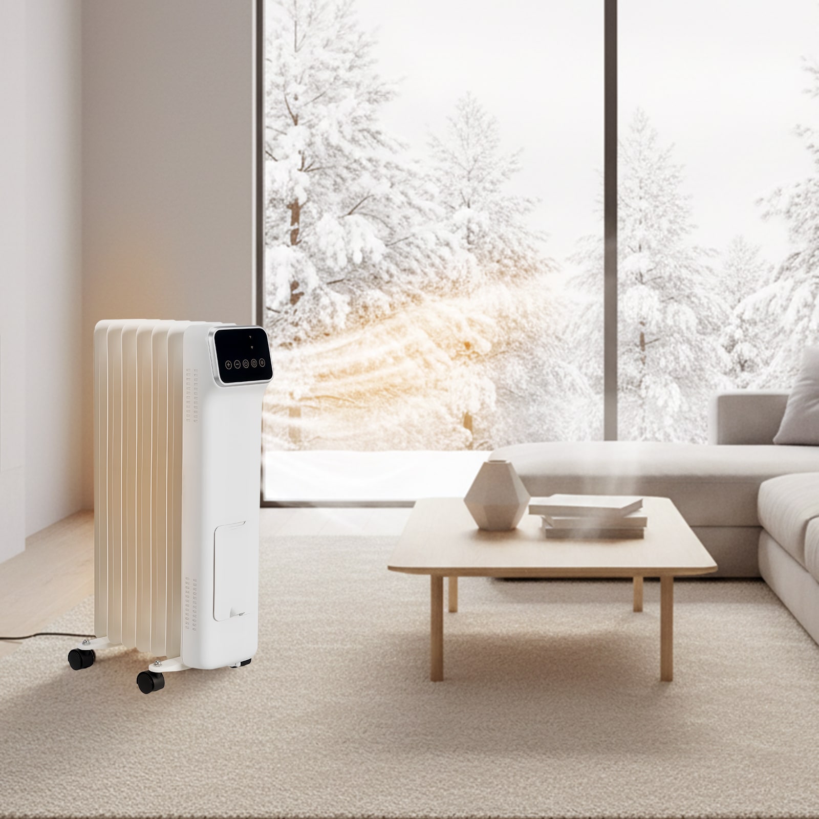 ROVSUN 1500 -Watt Oil-filled radiant Utility Indoor Electric Space