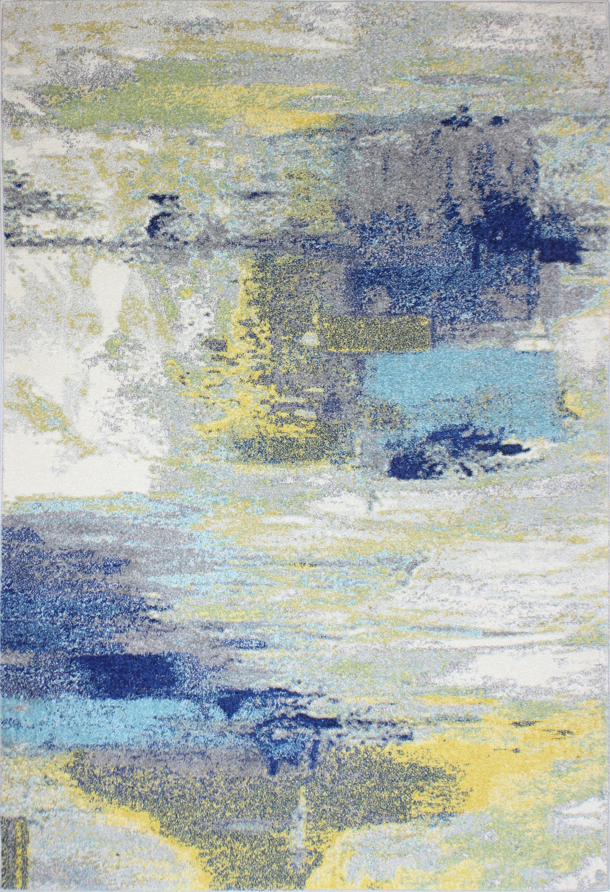 Bashian 649652260945 5 X 8 (ft) Ivory/Grey Indoor Abstract Mid-century Modern Area Rug