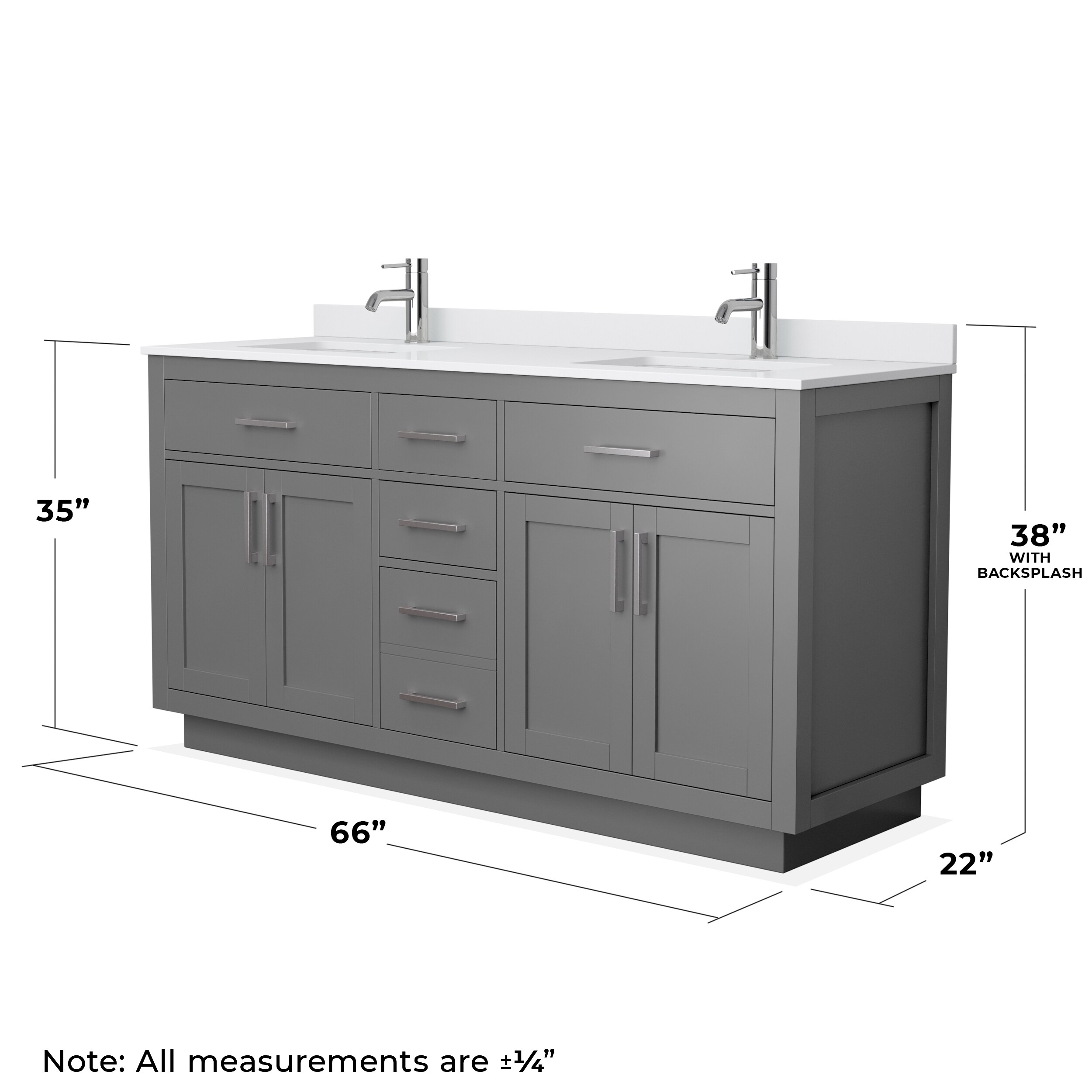 Wyndham Collection WCG262666DKGWCUNSMXX Bath-Vanity-Combo - View #4