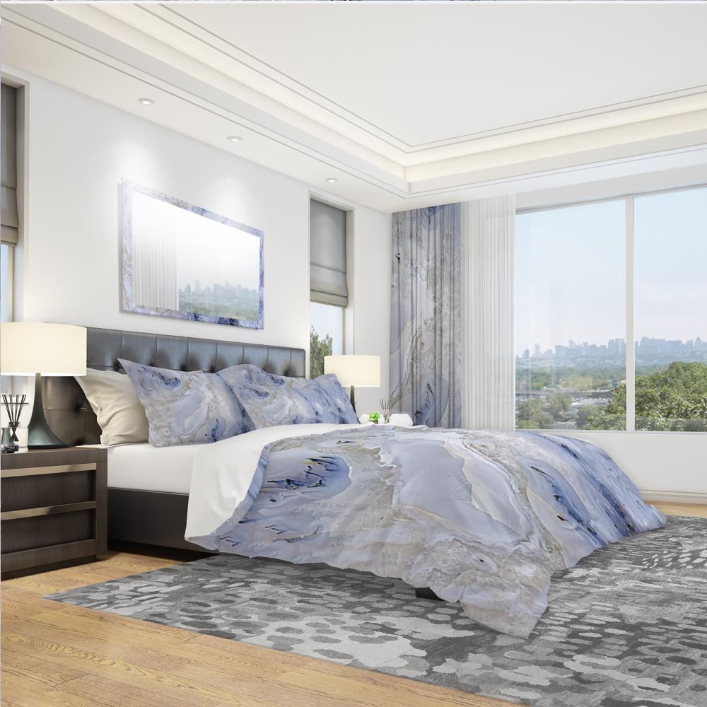 Designart BED14370-Q 3 -Piece White Queen Duvet cover Set