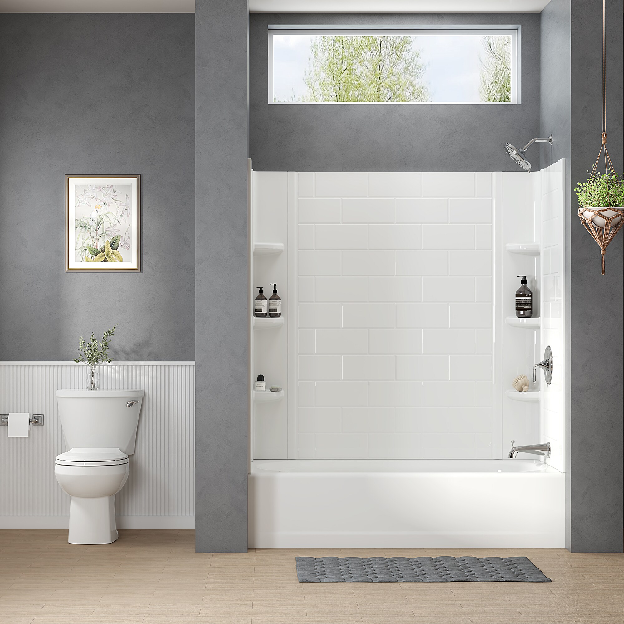 American Standard Princeton 30-in x 60-in White Porcelain Enameled Steel Alcove Soaking Bathtub (Right Drain)