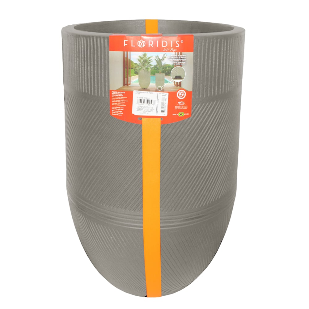 FLORIDIS 10161234 3.5-in W x 10.62-in L Off-white HDPE Indoor/Outdoor Planter