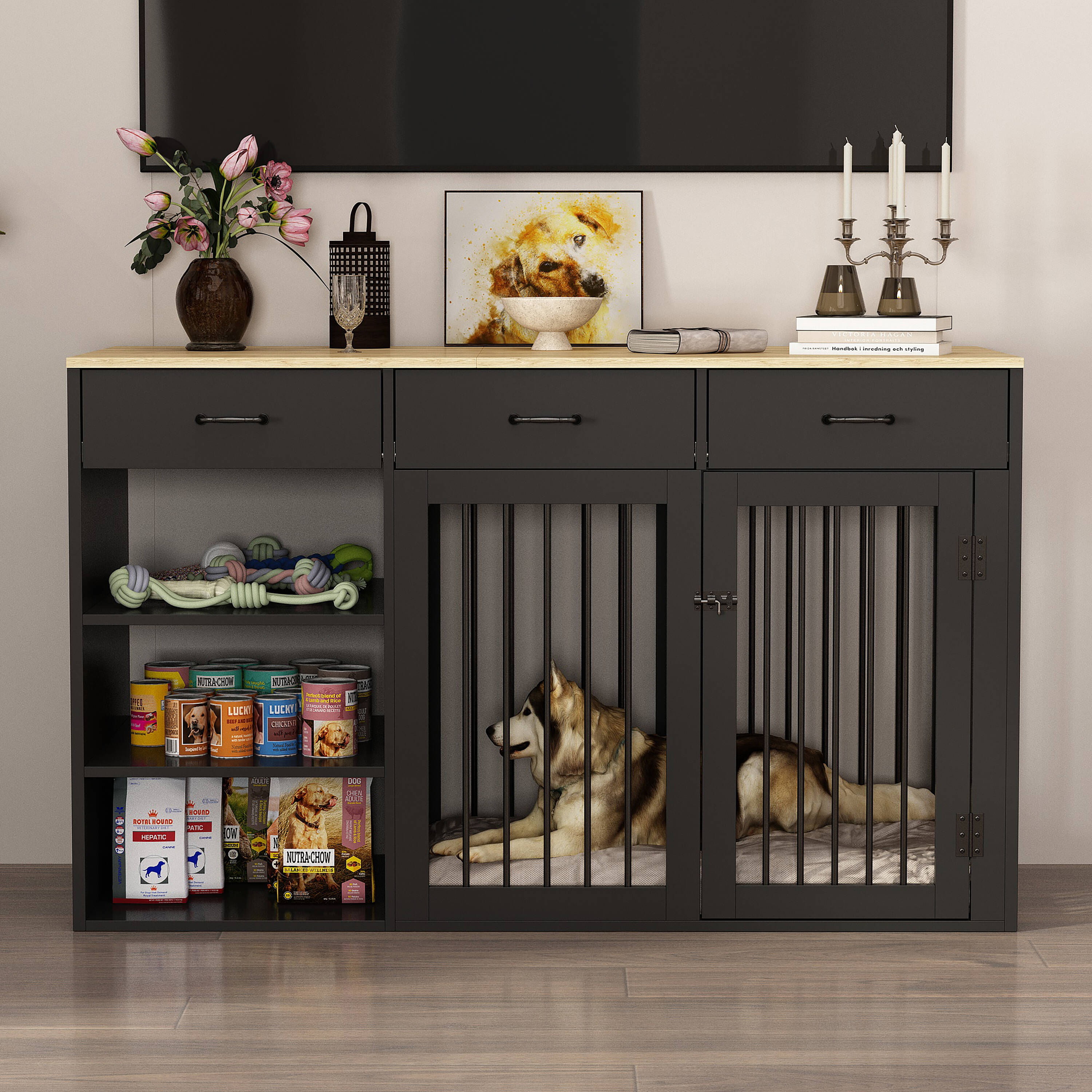 MIDHAM KF150211-02 Composite Indoor Large Dog House