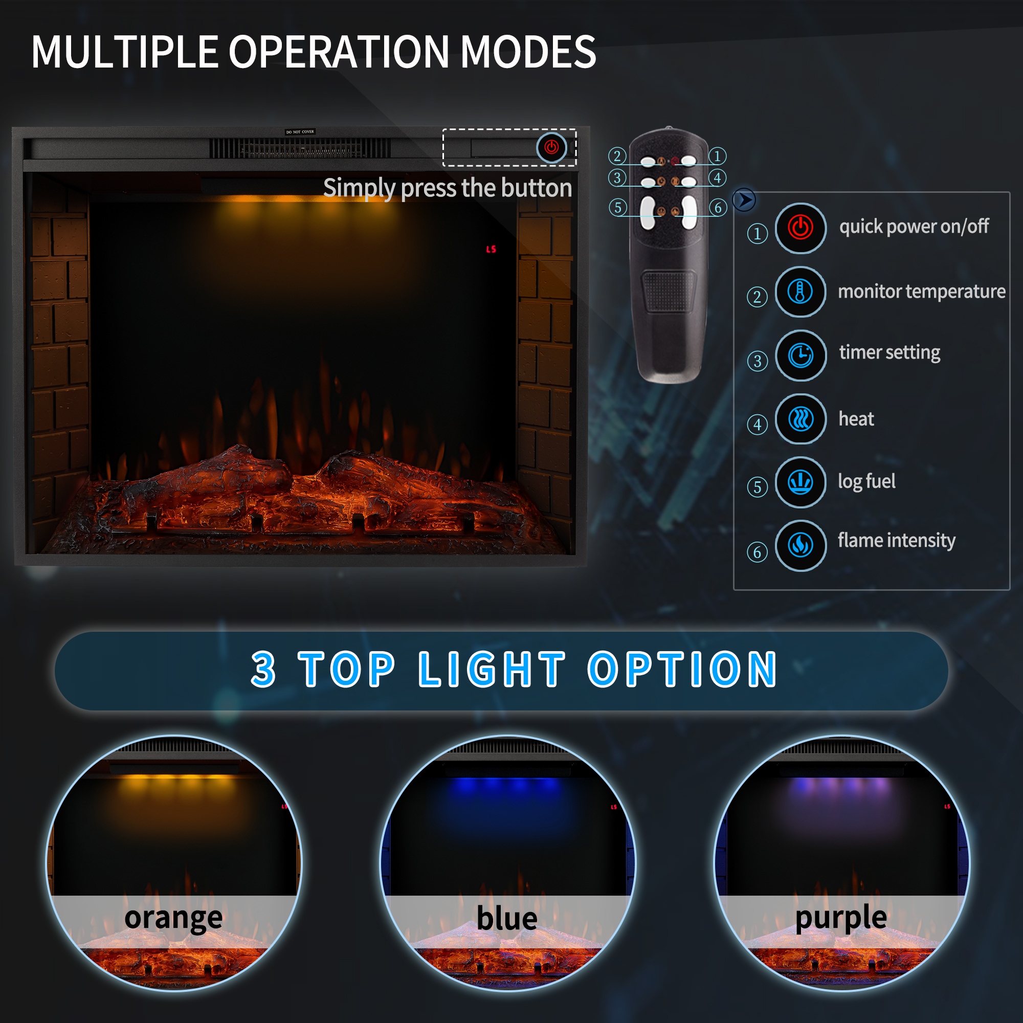 CASAINC TR-83633IN Electric-Fireplaces - View #12