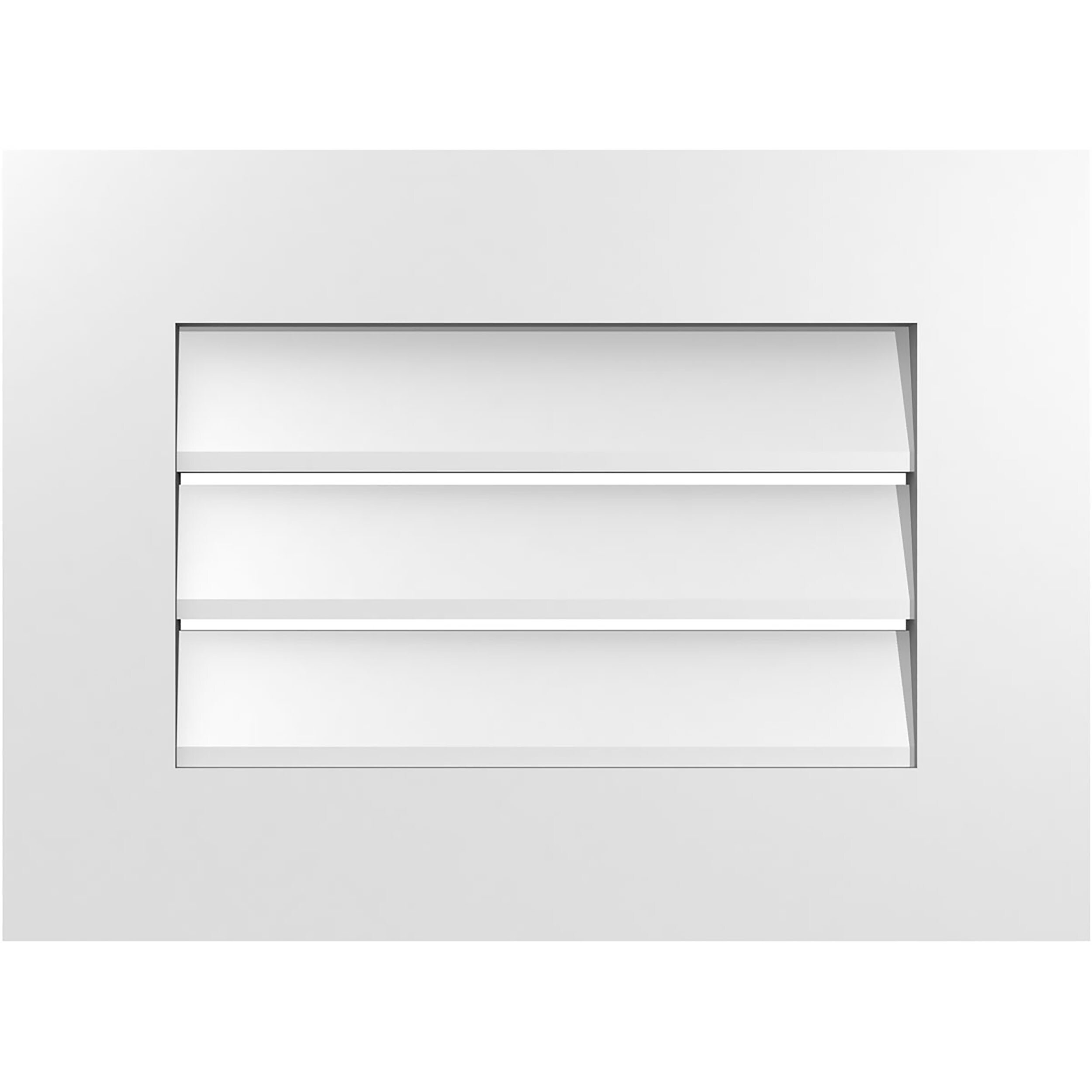 Ekena Millwork GVPVE22X1601SF 22-Inches x 16-Inches Off-white Rectangle PVC Gable Louver Vent