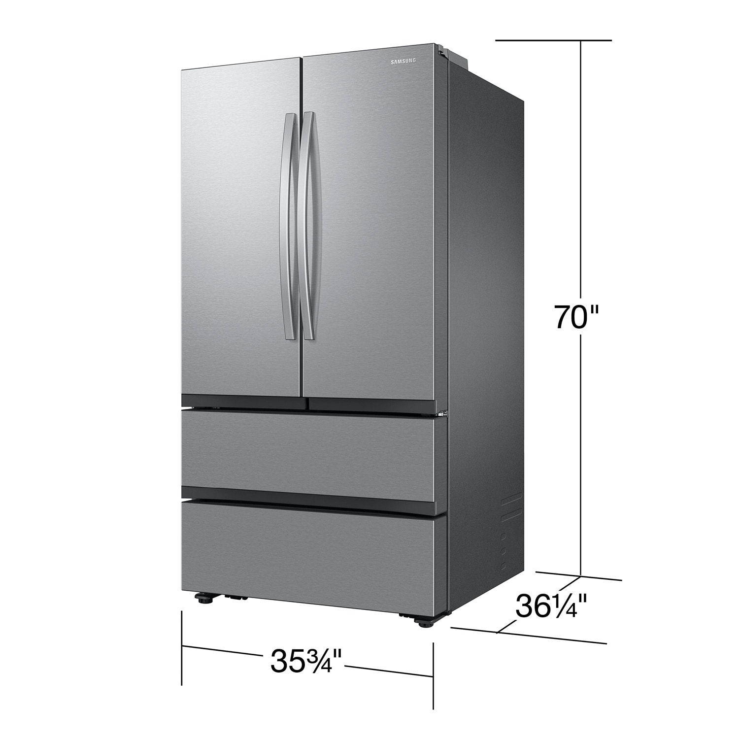 Samsung Bespoke 28.8-cu ft 4-Door Smart French Door Refrigerator with Dual  Ice Maker and Door within Door (Morning Blue with White Glass Panels)