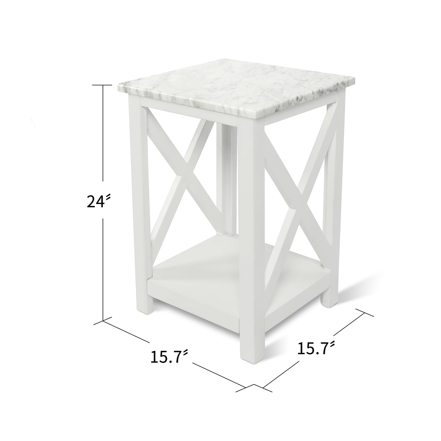 The Bianco Collection TBC-4064-PT1738-WHT End-Tables - View #6