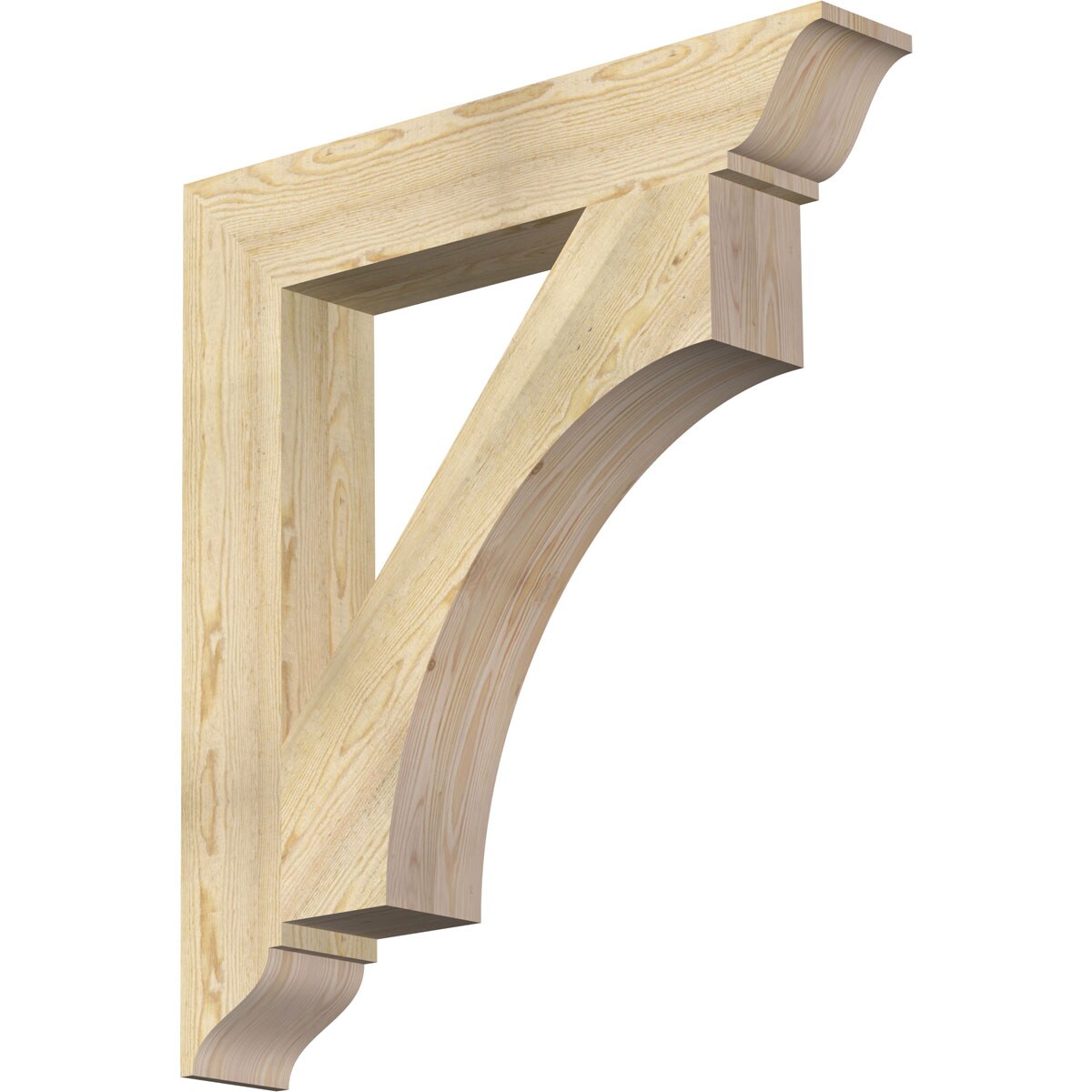 Ekena Millwork BKT06X36X40WTL01RDF Westlake traditional rough sawn 6-in x 36-in x 40-in Douglas fir Brown Wood Standard bracket