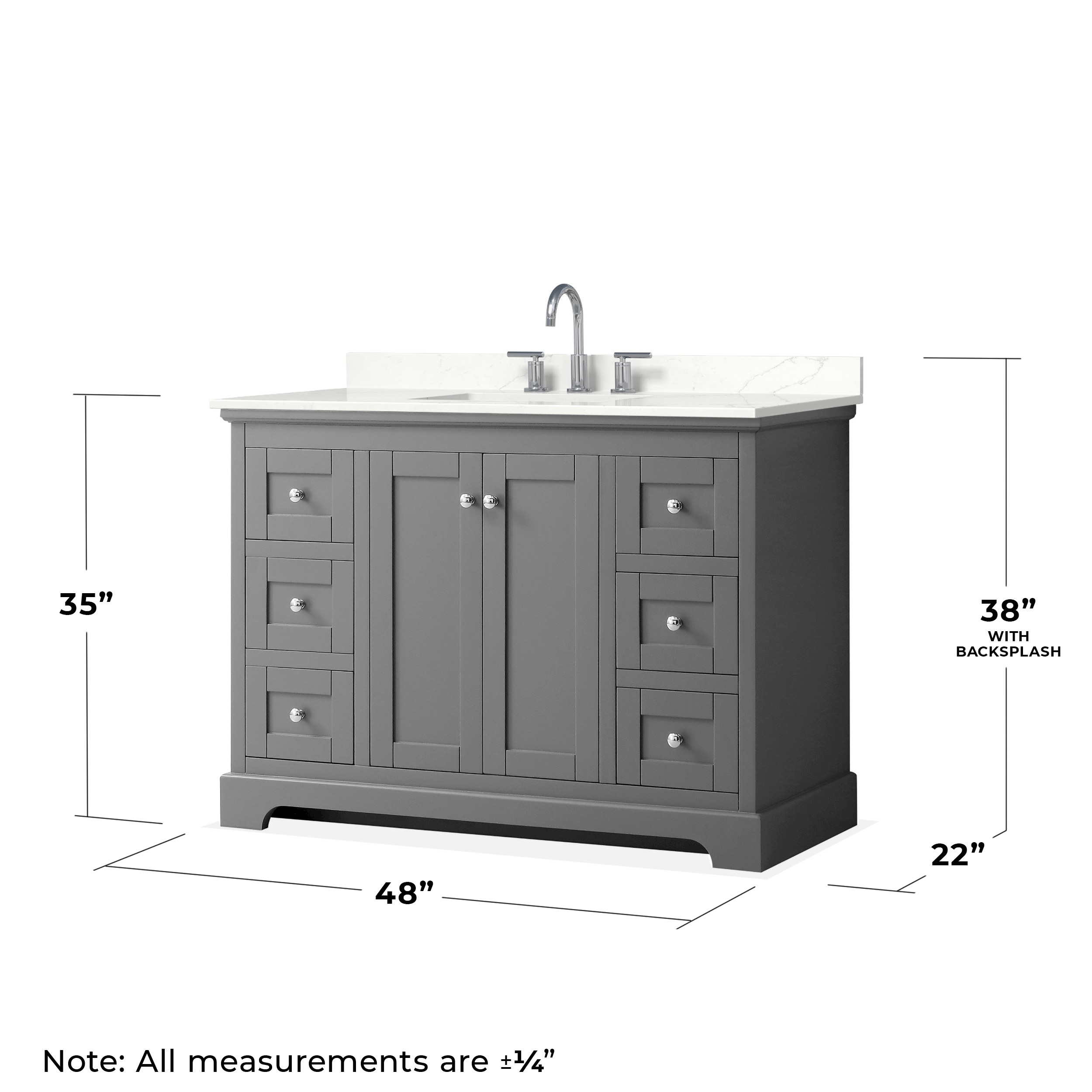 Wyndham Collection WCV232348SKGGTUS3MXX Bath-Vanity-Combo - View #5