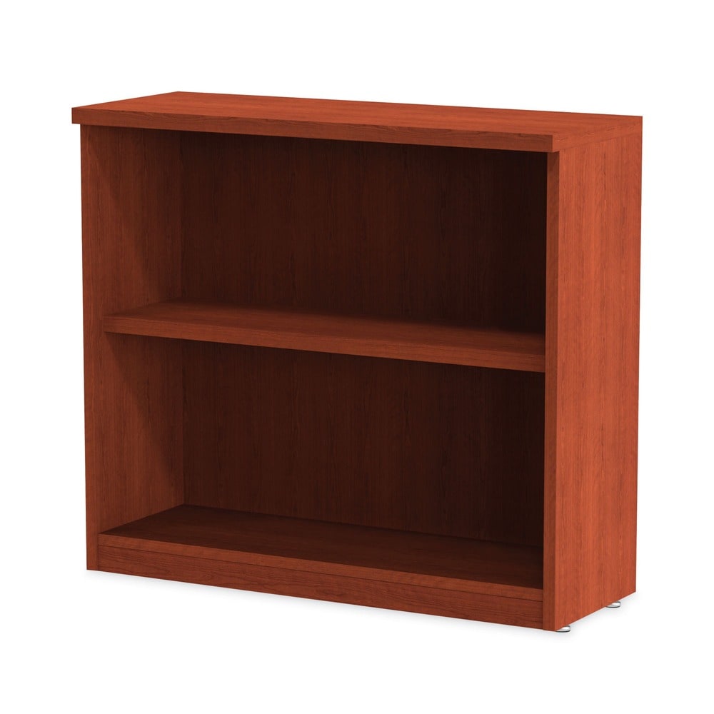 Alera Valencia Series Medium Cherry 2-Shelf Bookcase - 31.75 x 14 x 29.5 inches #ALENVA633032MC