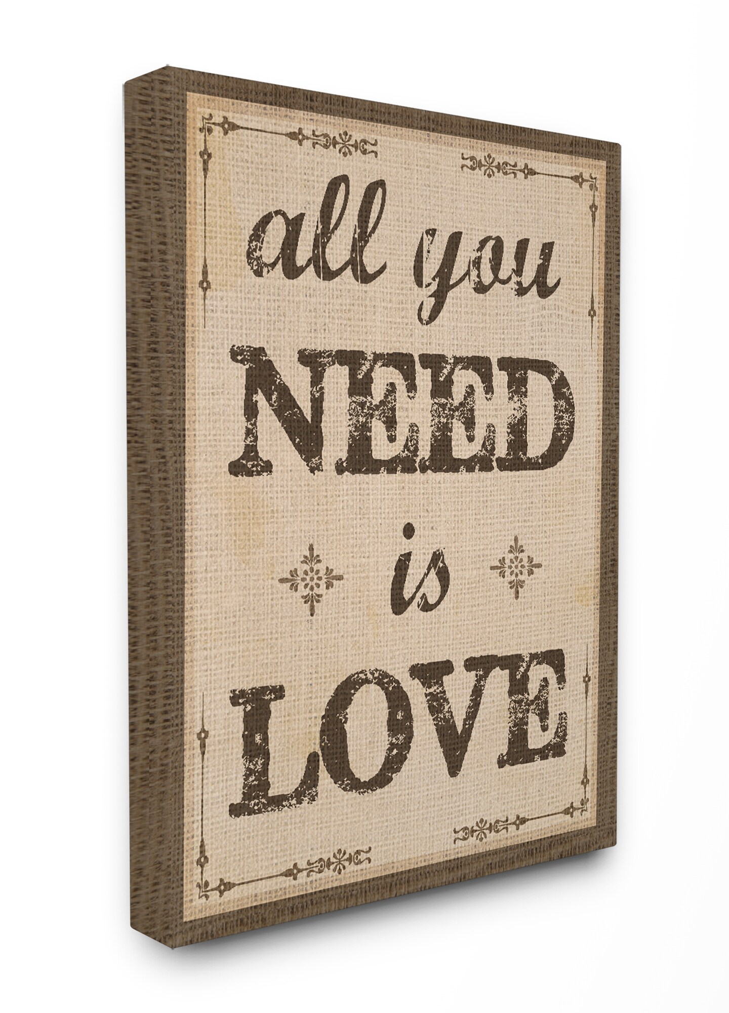 Stupell Industries All You Need Is Love Lettered and Lined 20-in H x 16 ...