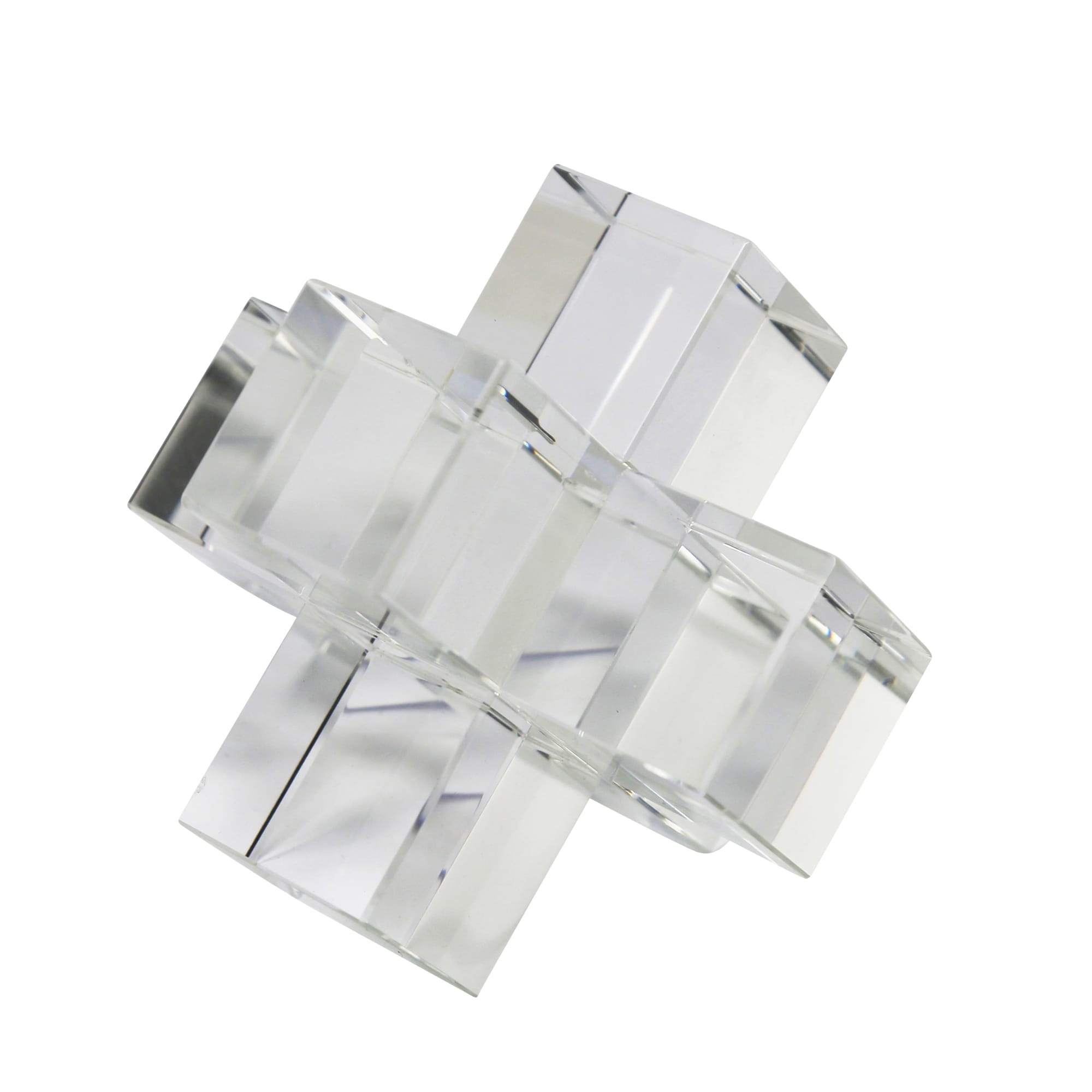 Sagebrook Home 13990-02 Clear Glass Modern Sculpture