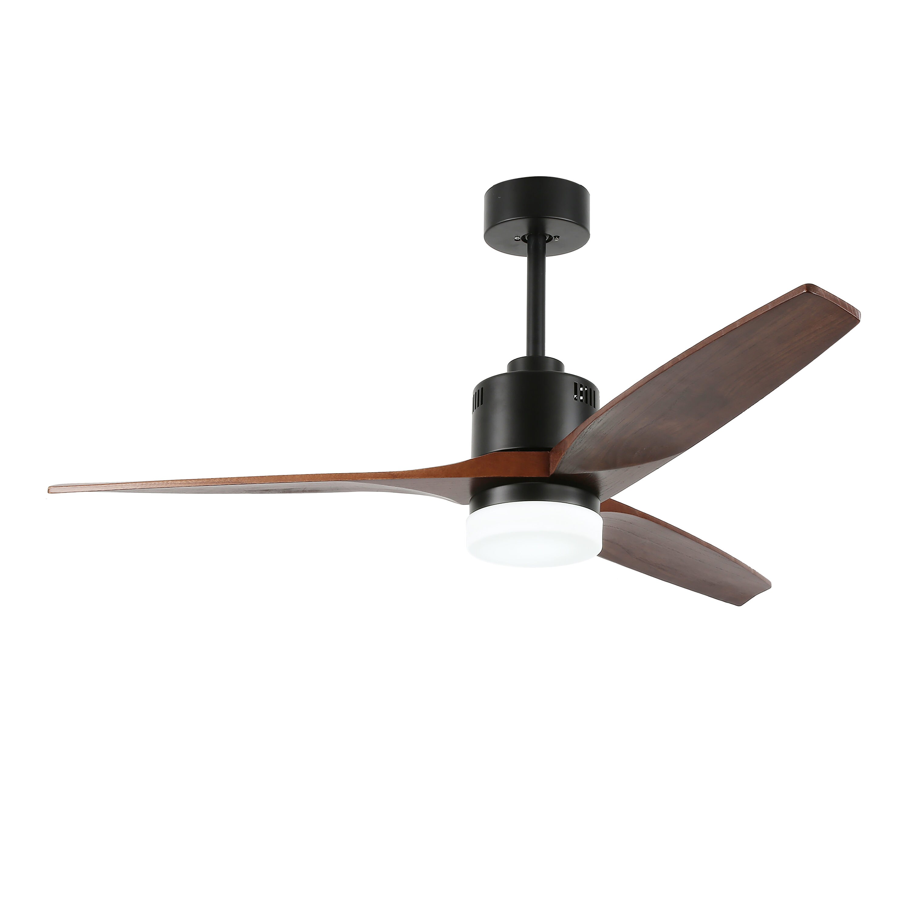 Cusp Barn DC5208 52-in Black Color-changing LED Indoor Ceiling Fan with ...