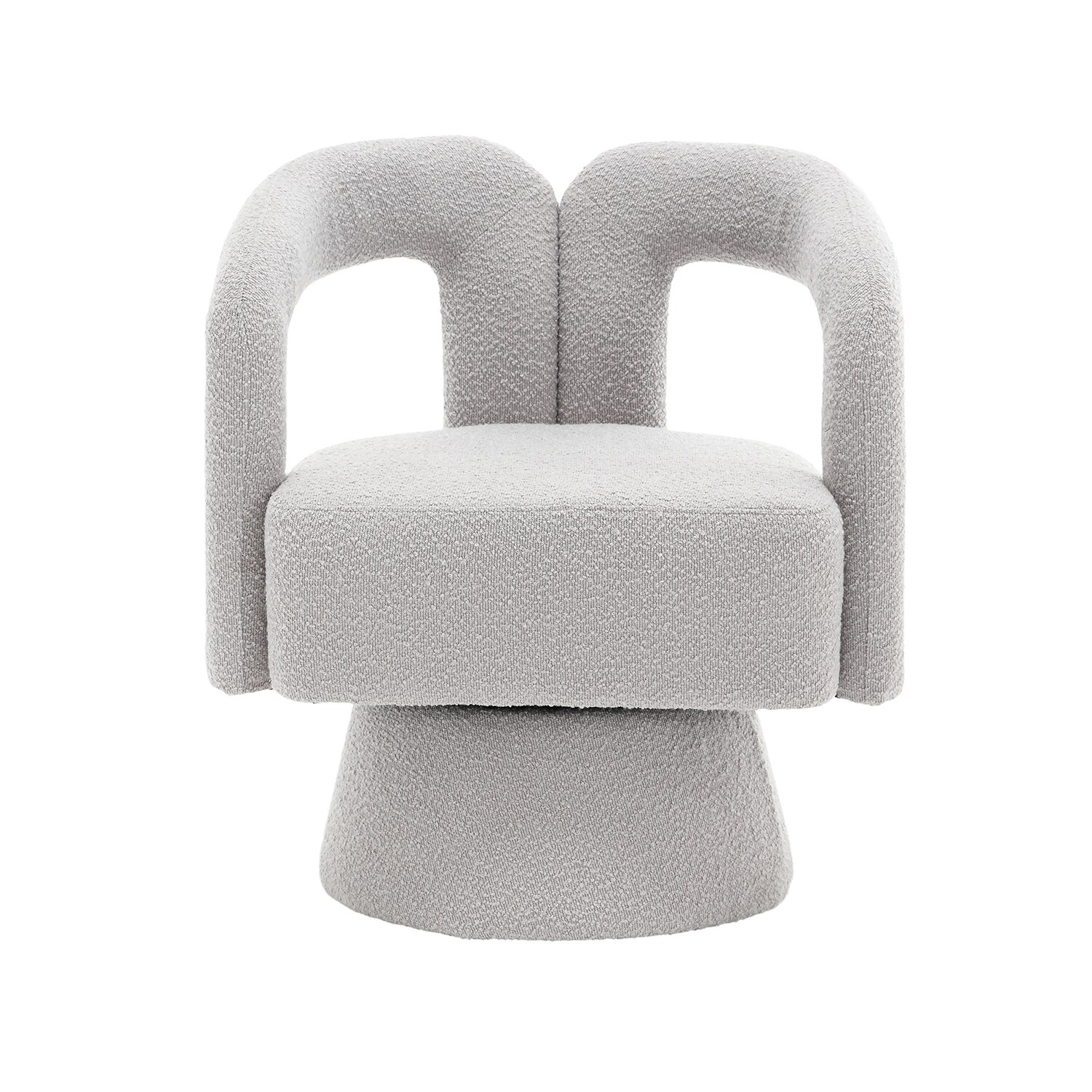 Bybafun YA6100031 Modern Gray Swivel Accent Chair